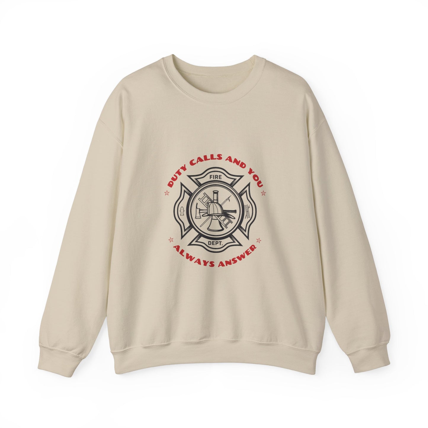 Firefighter Unisex Heavy Blend Crewneck Sweatshirt – Duty calls, and you always answer