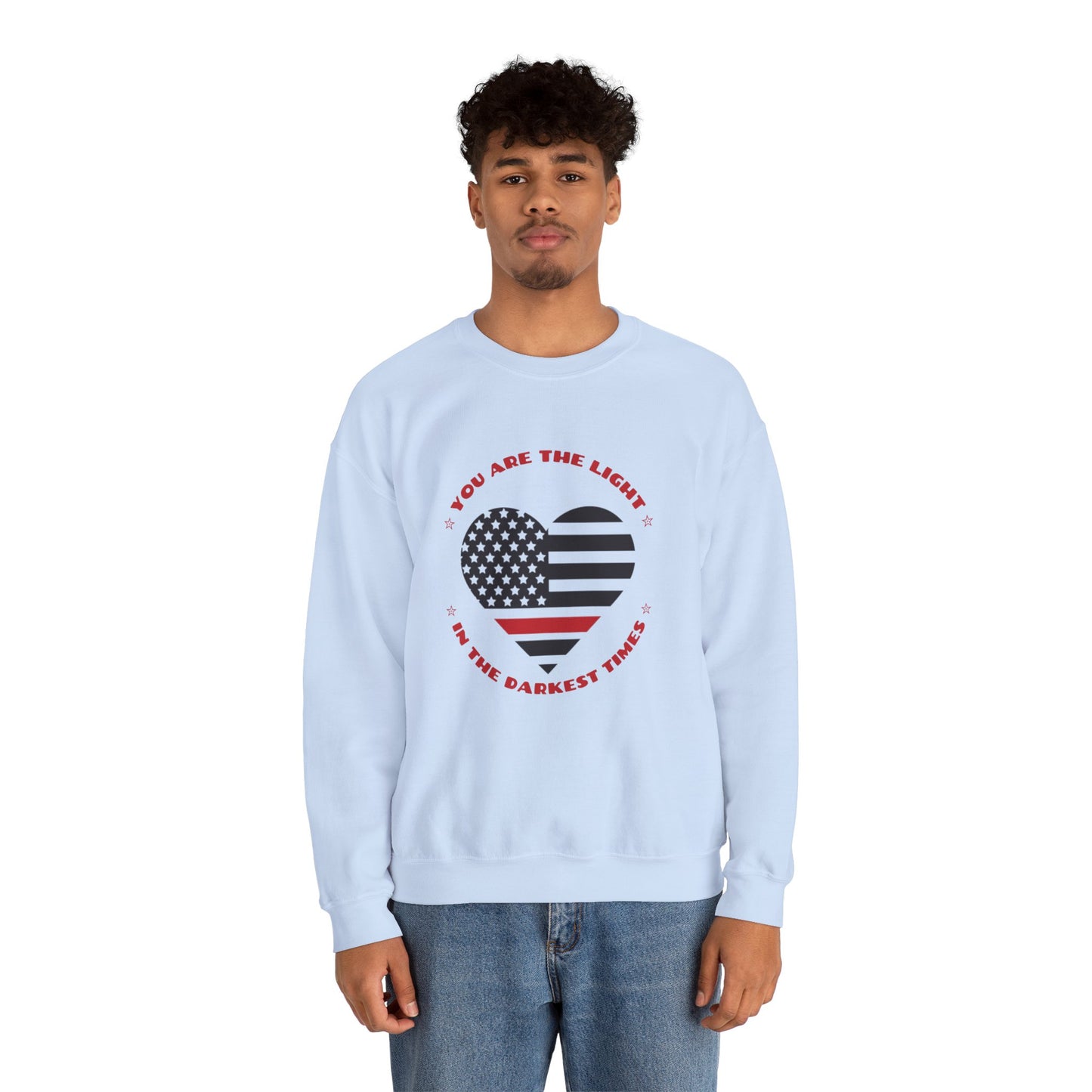 Firefighter Unisex Heavy Blend Crewneck Sweatshirt – You are the light in the darkest times