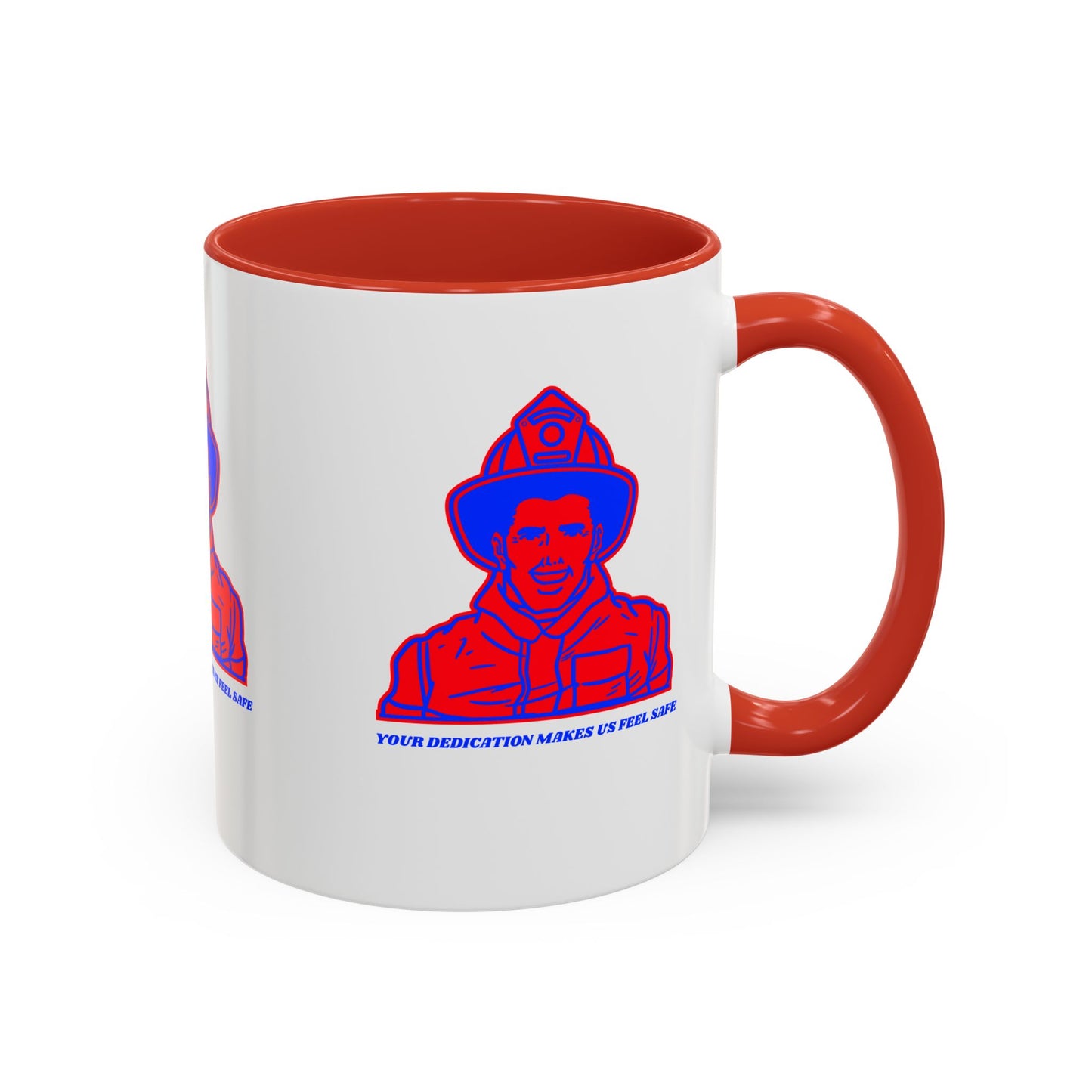 Firefighter Accent Coffee Mug – Your dedication makes us feel safe
