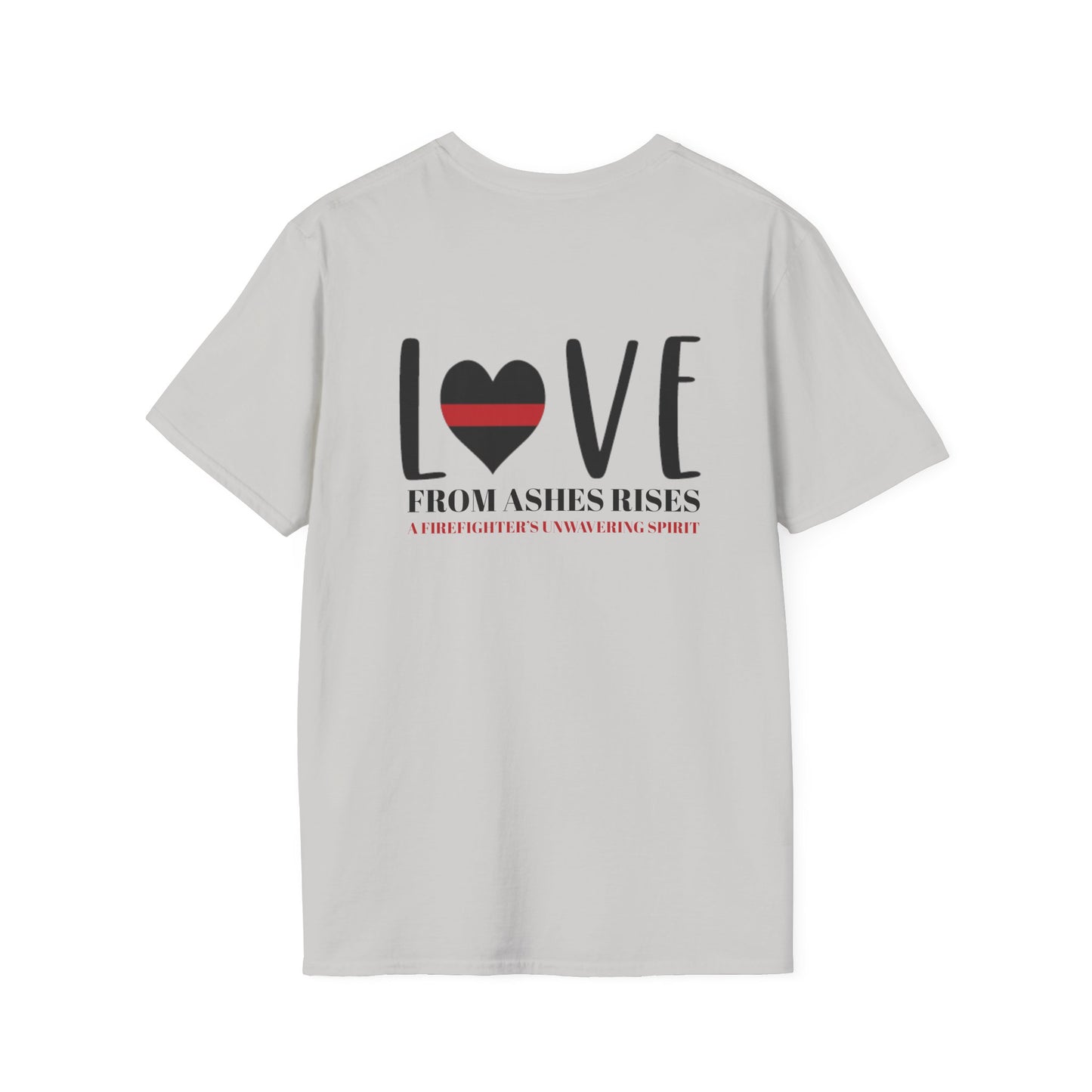 Firefighter Softstyle T-Shirt – From ashes rises a firefighter’s unwavering spirit