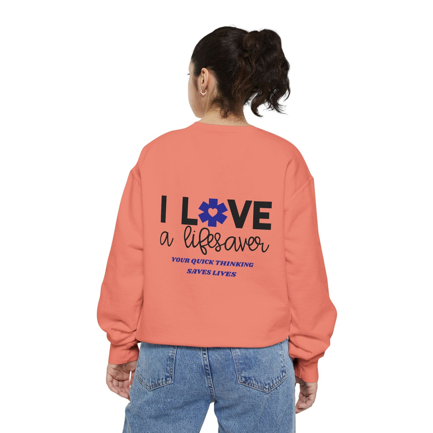 EMS Unisex Garment-Dyed Sweatshirt –Your quick thinking saves lives