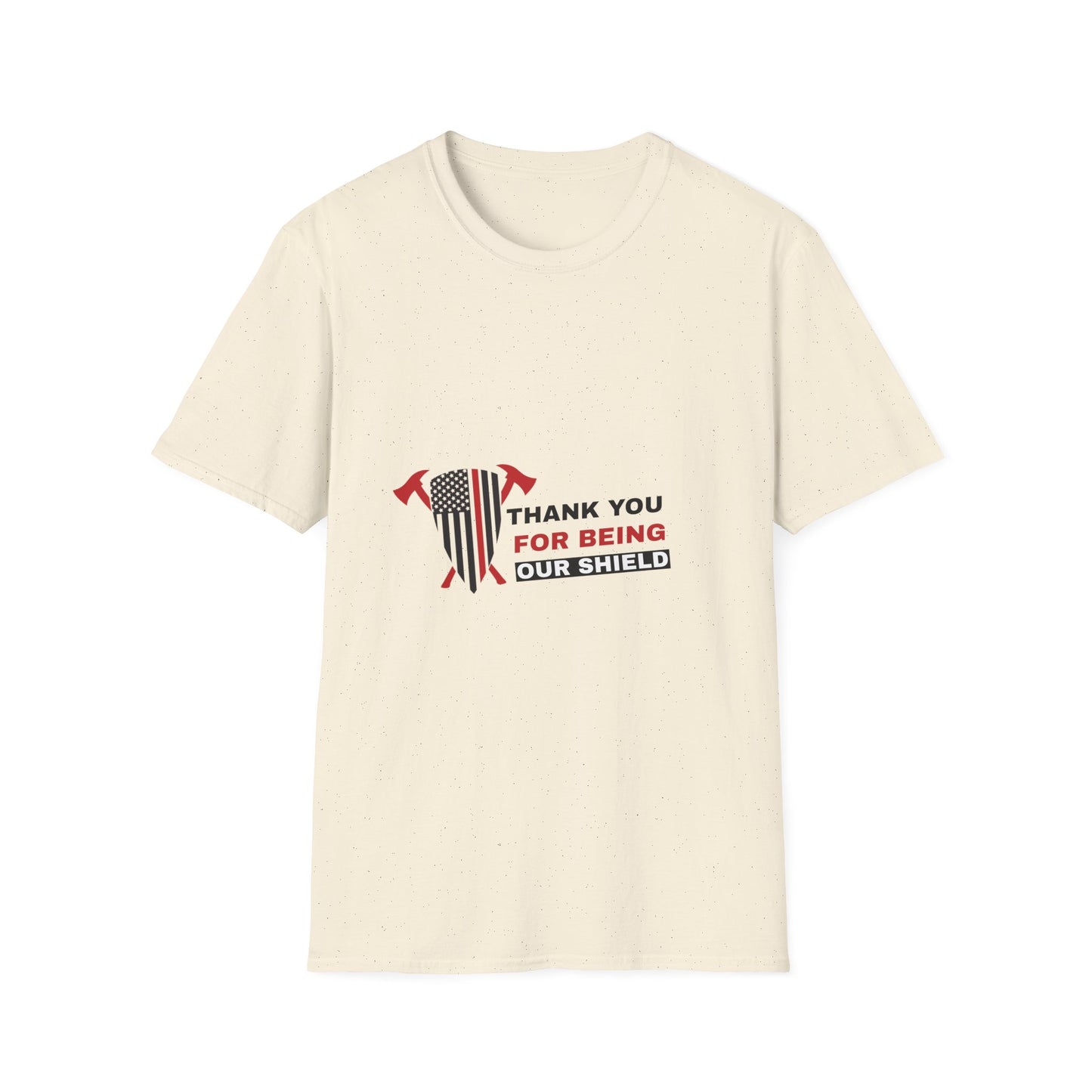 Firefighter Softstyle T-Shirt – Thank you for being our shield