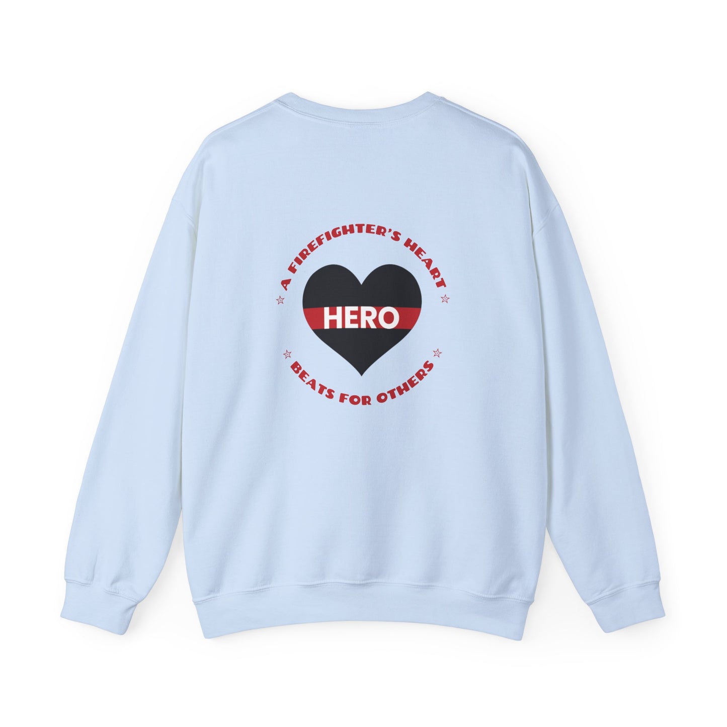 Firefighter Unisex Heavy Blend Crewneck Sweatshirt – A firefighter’s heart beats for others