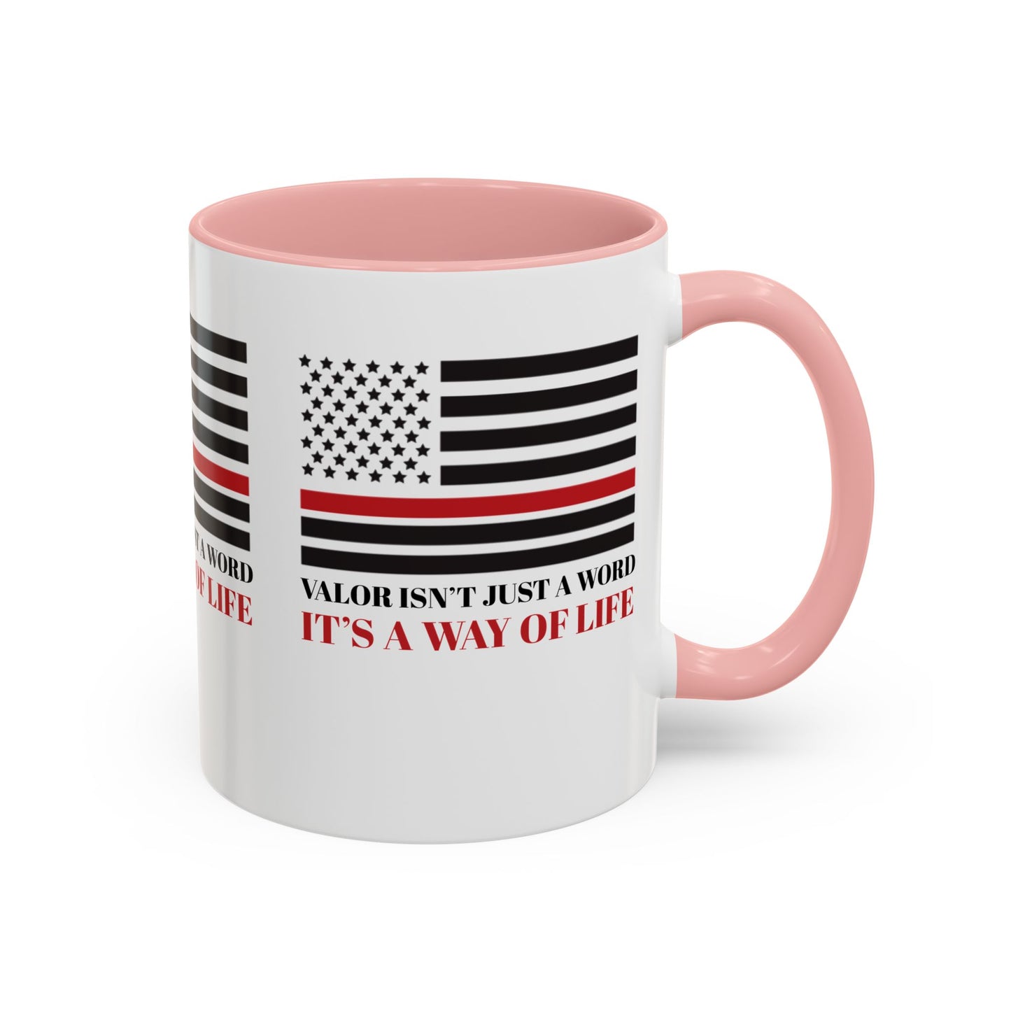 Firefighter Accent Coffee Mug – Valor isn’t just a word—it’s a way of life