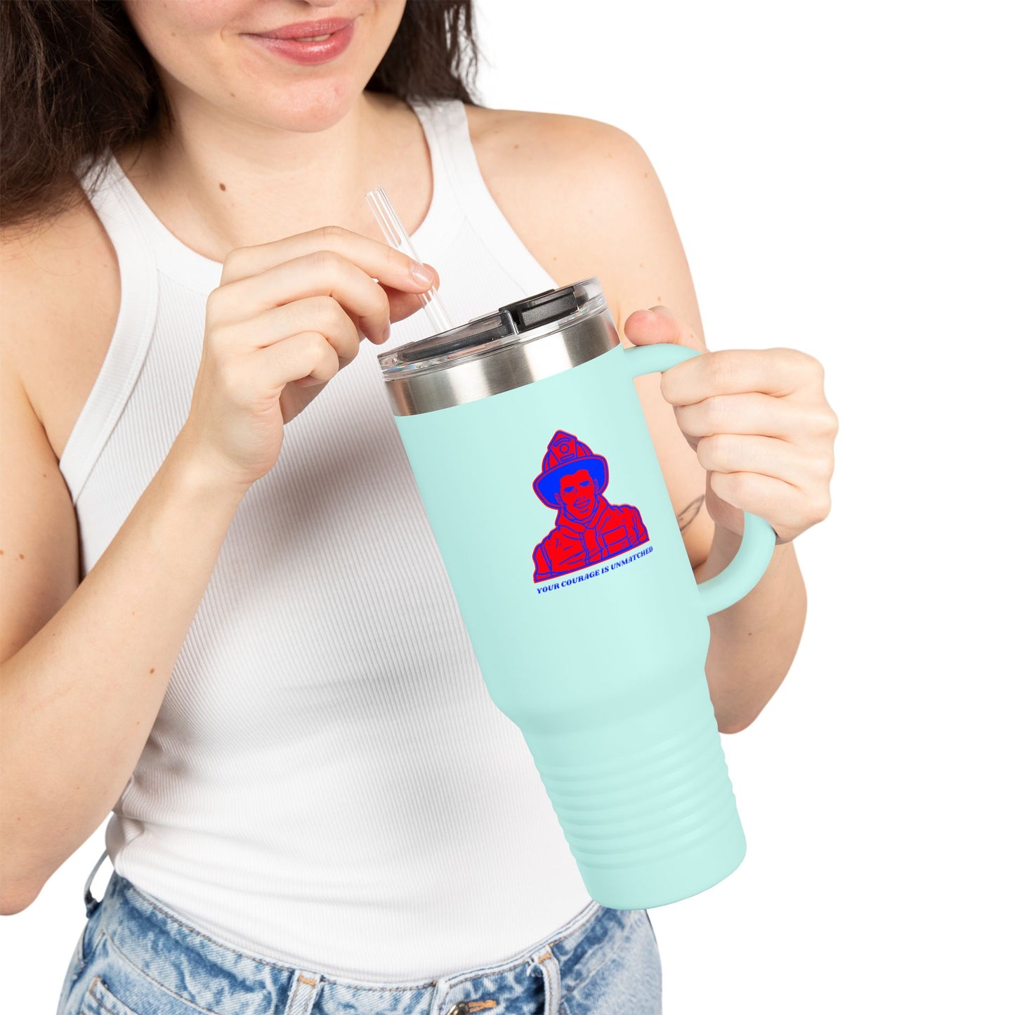 Firefighter Insulated Travel Mug, 40oz – Your courage is unmatched