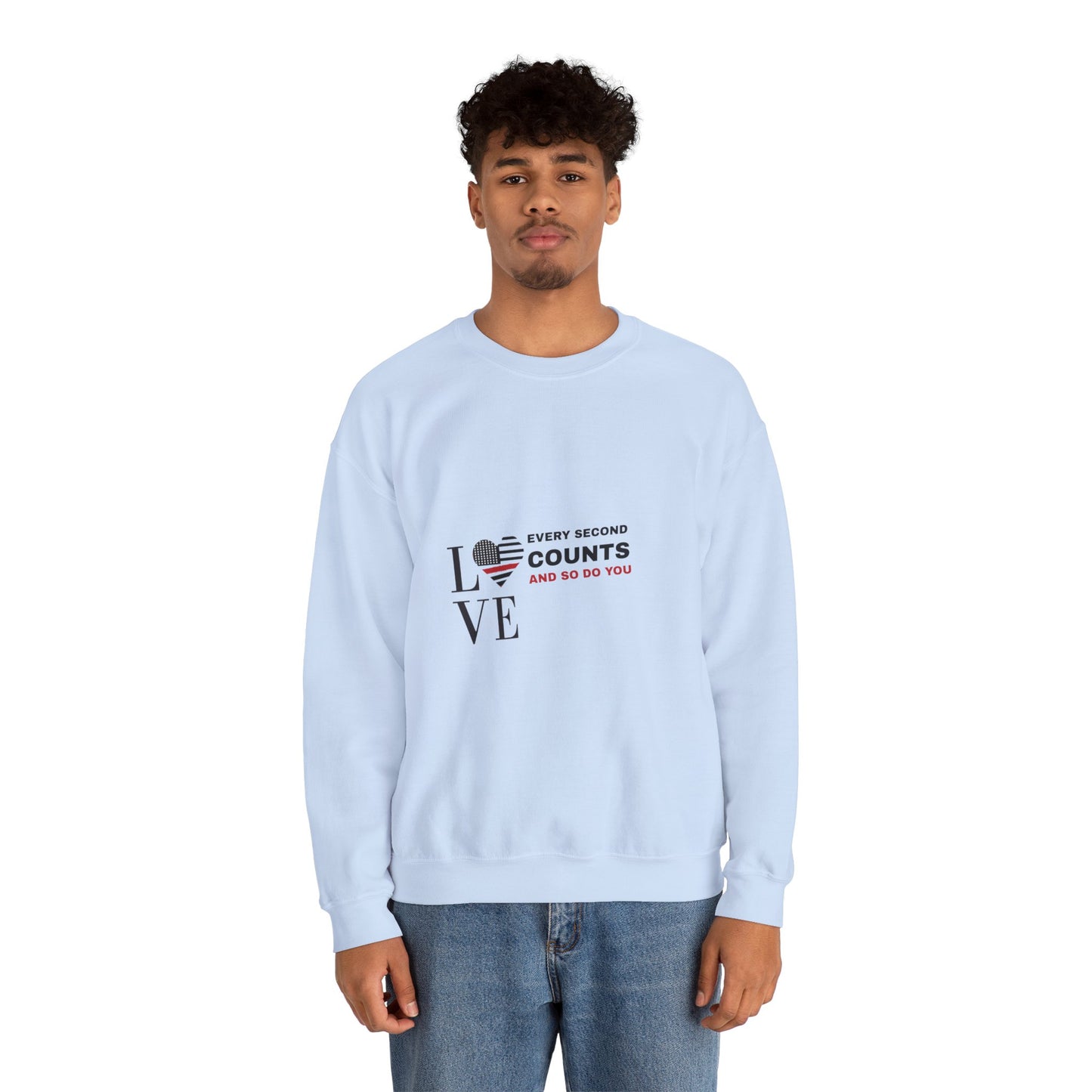 Firefighter Unisex Heavy Blend Crewneck Sweatshirt – Every second counts, and so do you