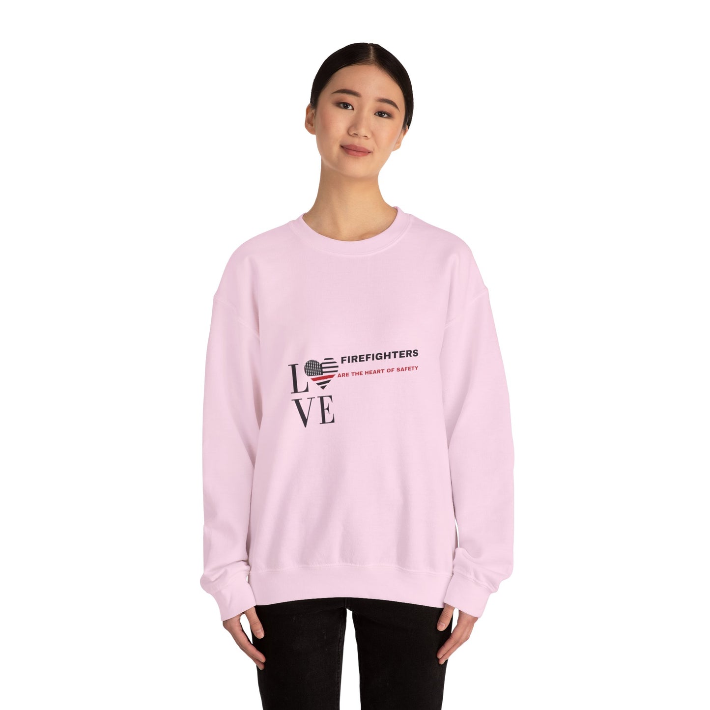 Firefighter Unisex Heavy Blend Crewneck Sweatshirt – Firefighters are the heart of safety