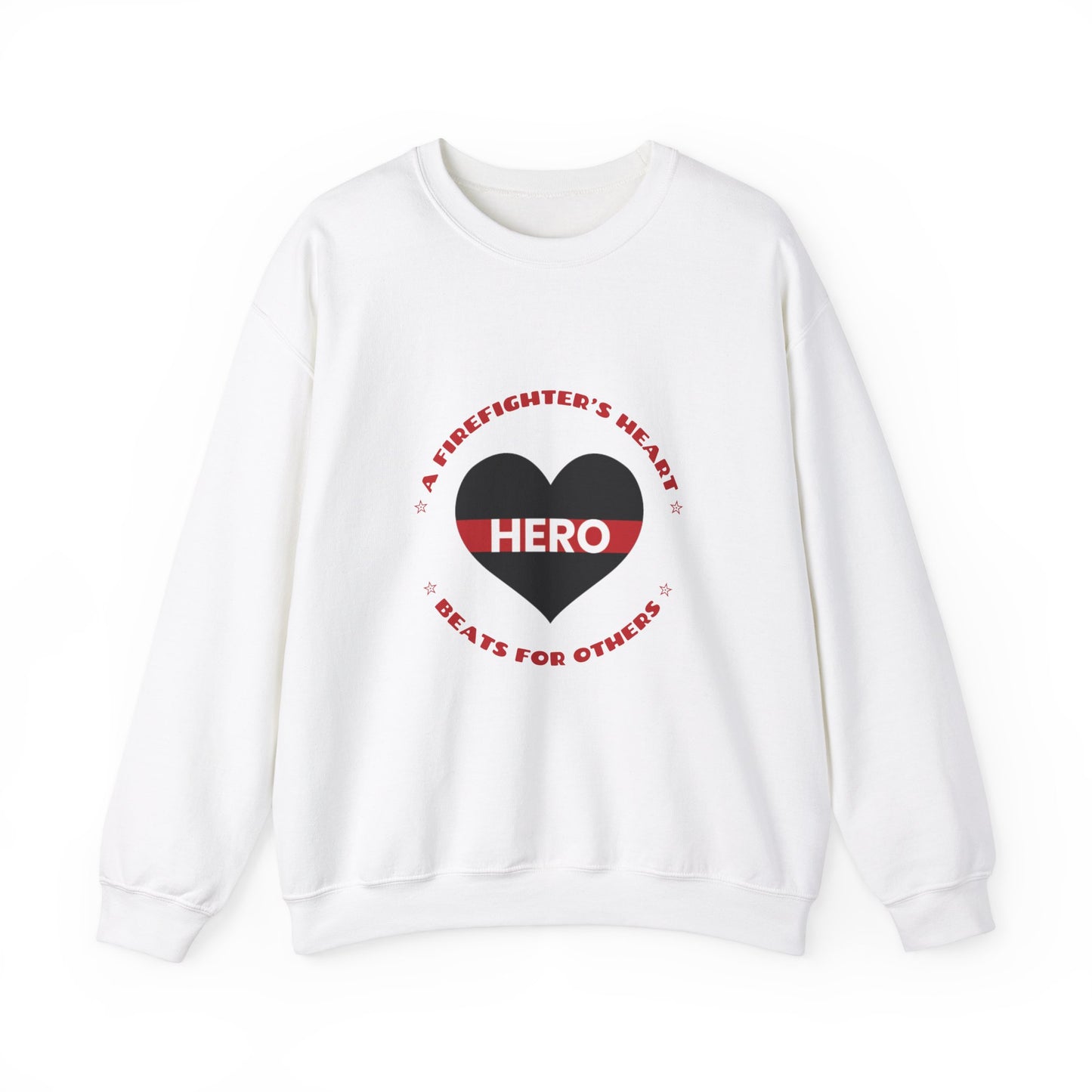 Firefighter Unisex Heavy Blend Crewneck Sweatshirt – A firefighter’s heart beats for others