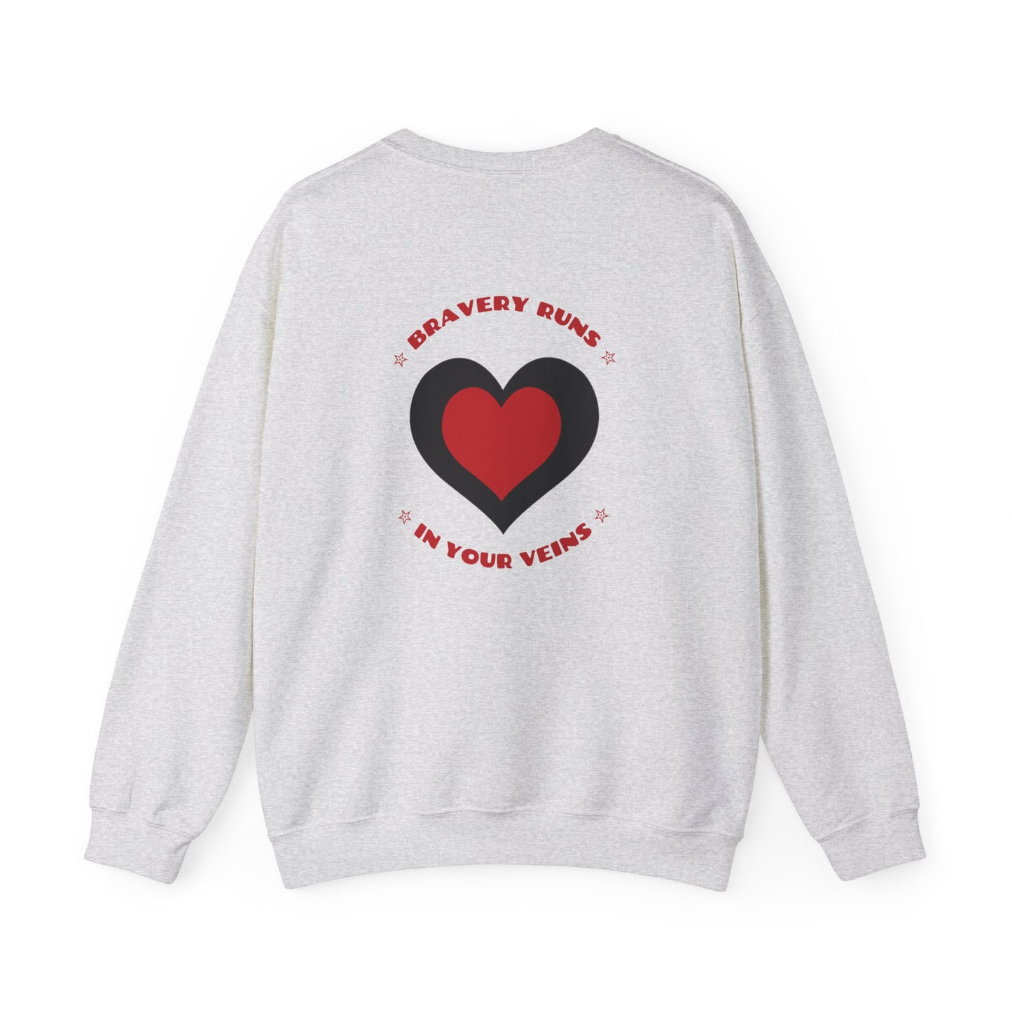 Firefighter Unisex Heavy Blend Crewneck Sweatshirt – Bravery runs in your veins