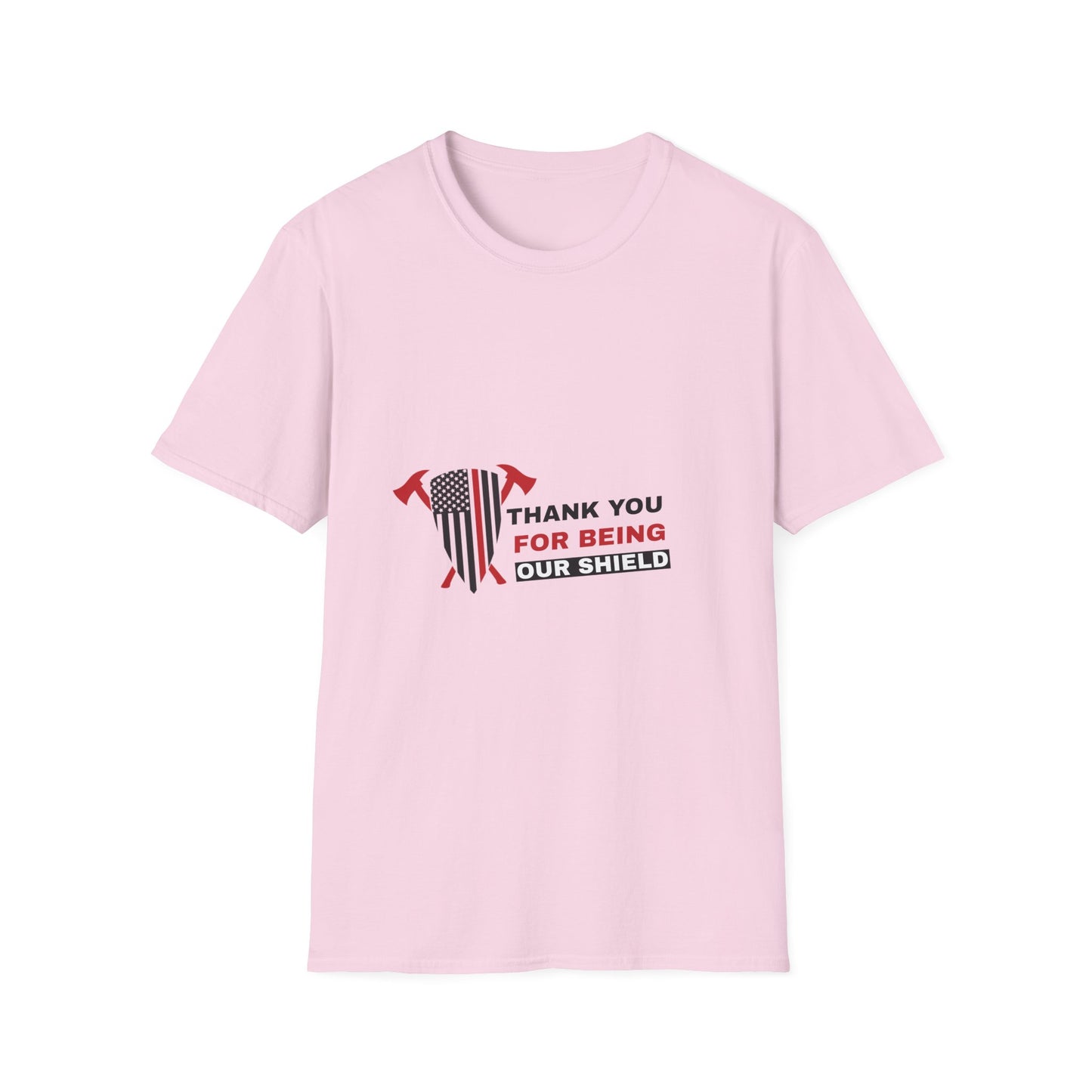 Firefighter Softstyle T-Shirt – Thank you for being our shield
