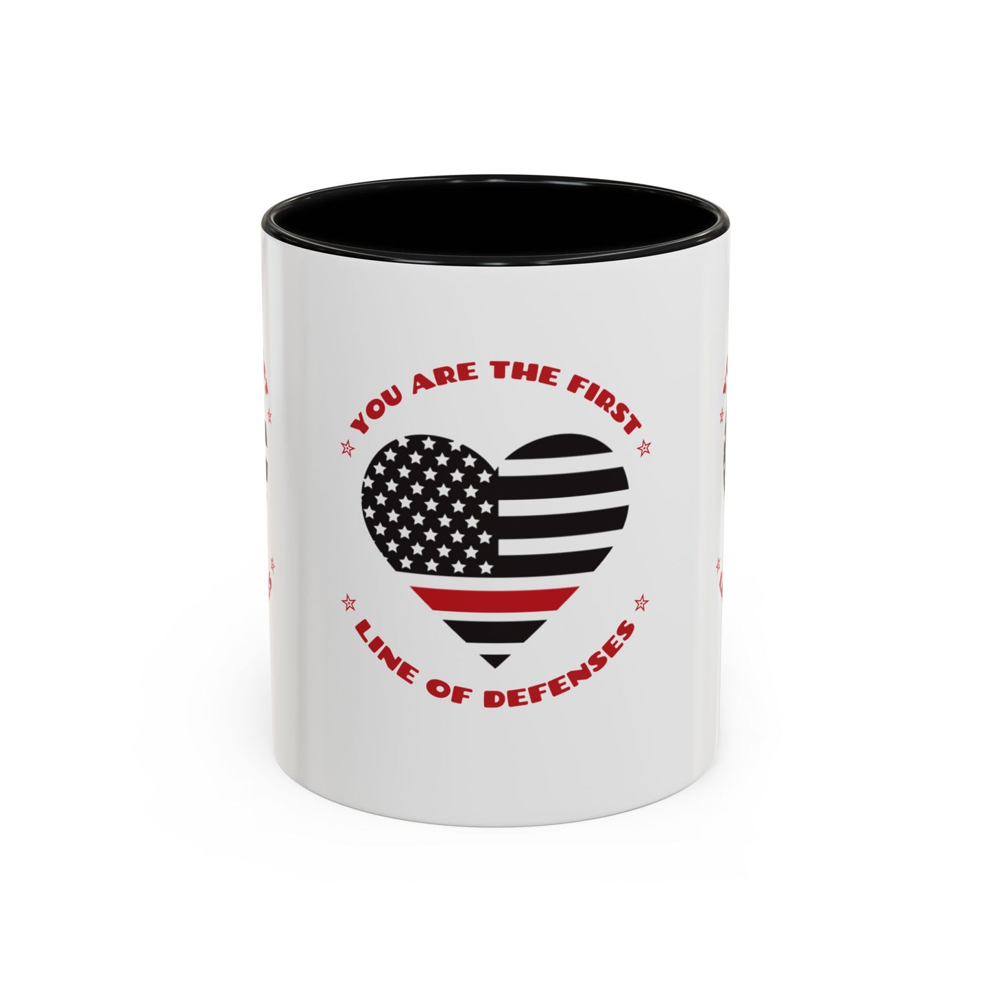 Firefighter Accent Coffee Mug – You are the first line of defenses