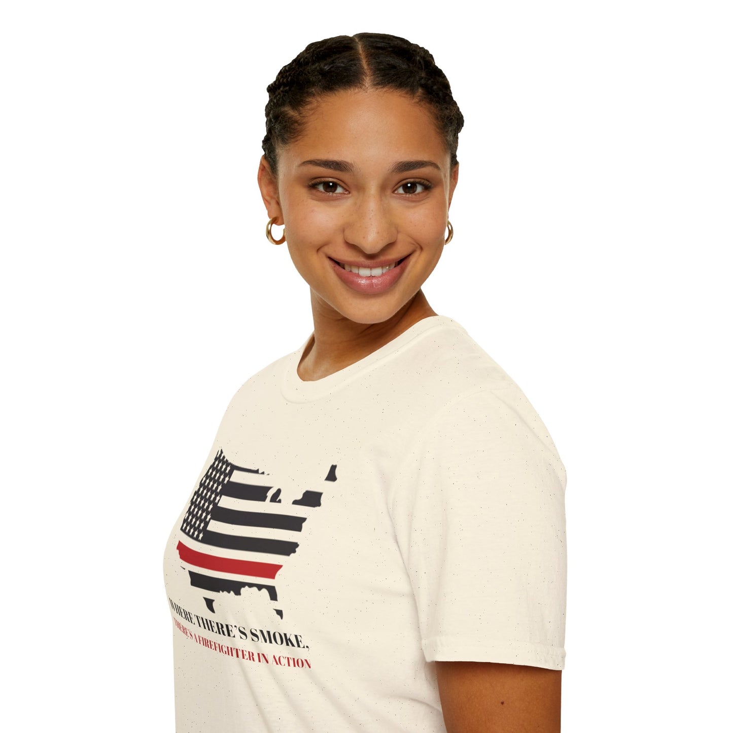 Firefighter Softstyle T-Shirt – Where there’s smoke, there’s a firefighter in action