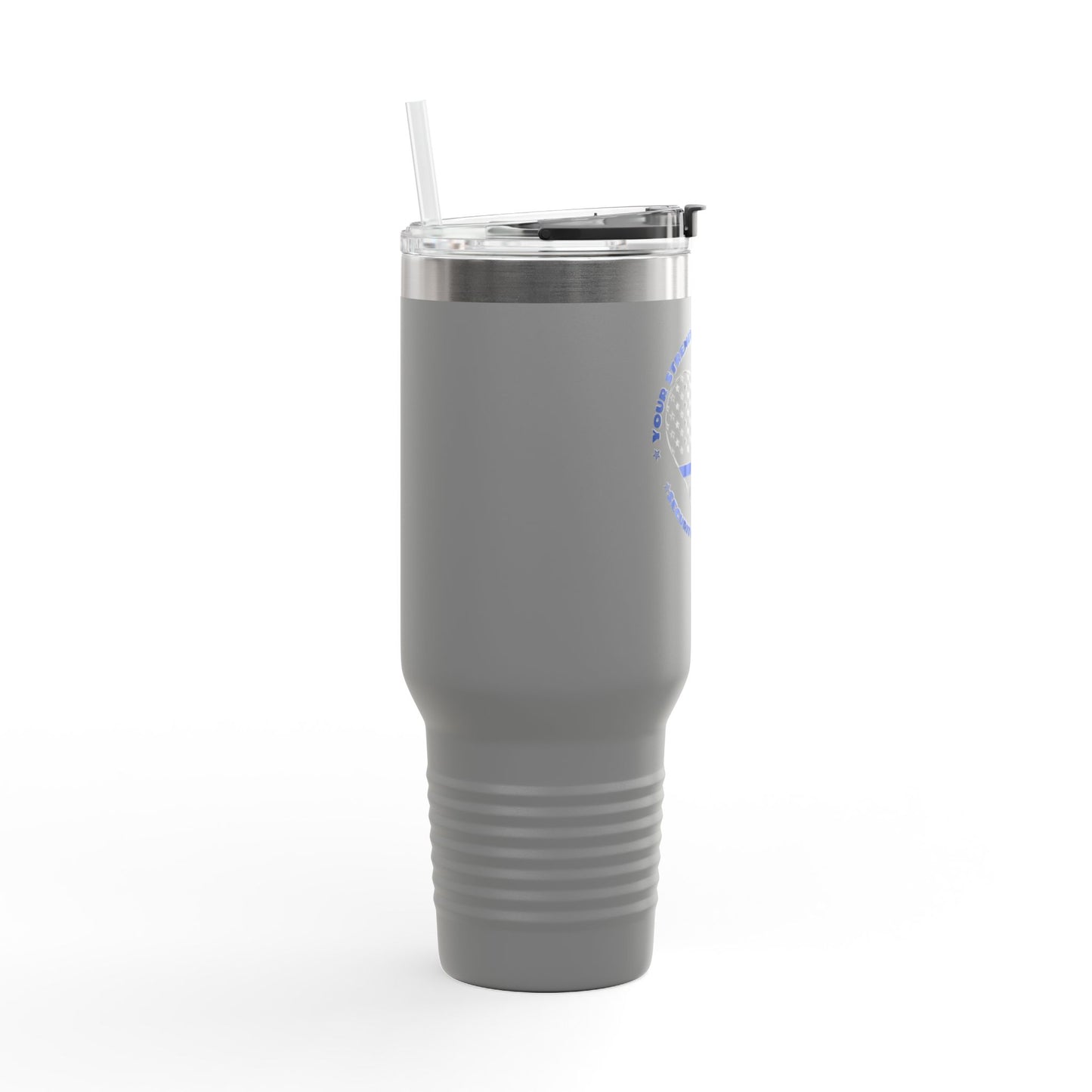 Travel Mug, 40oz Your Strength Is a Source of Security for Us All - Police Appreciation Design