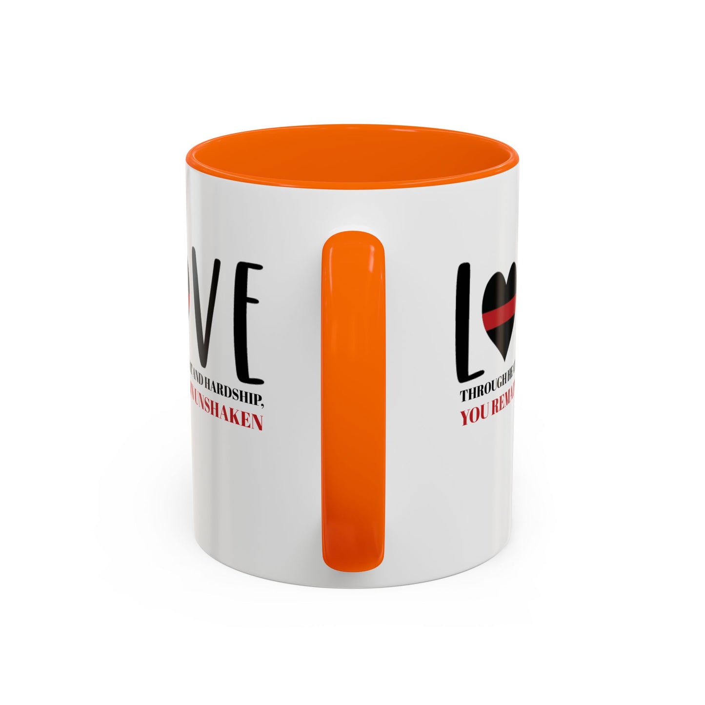 Firefighter Accent Coffee Mug – Through heat and hardship, you remain unshaken
