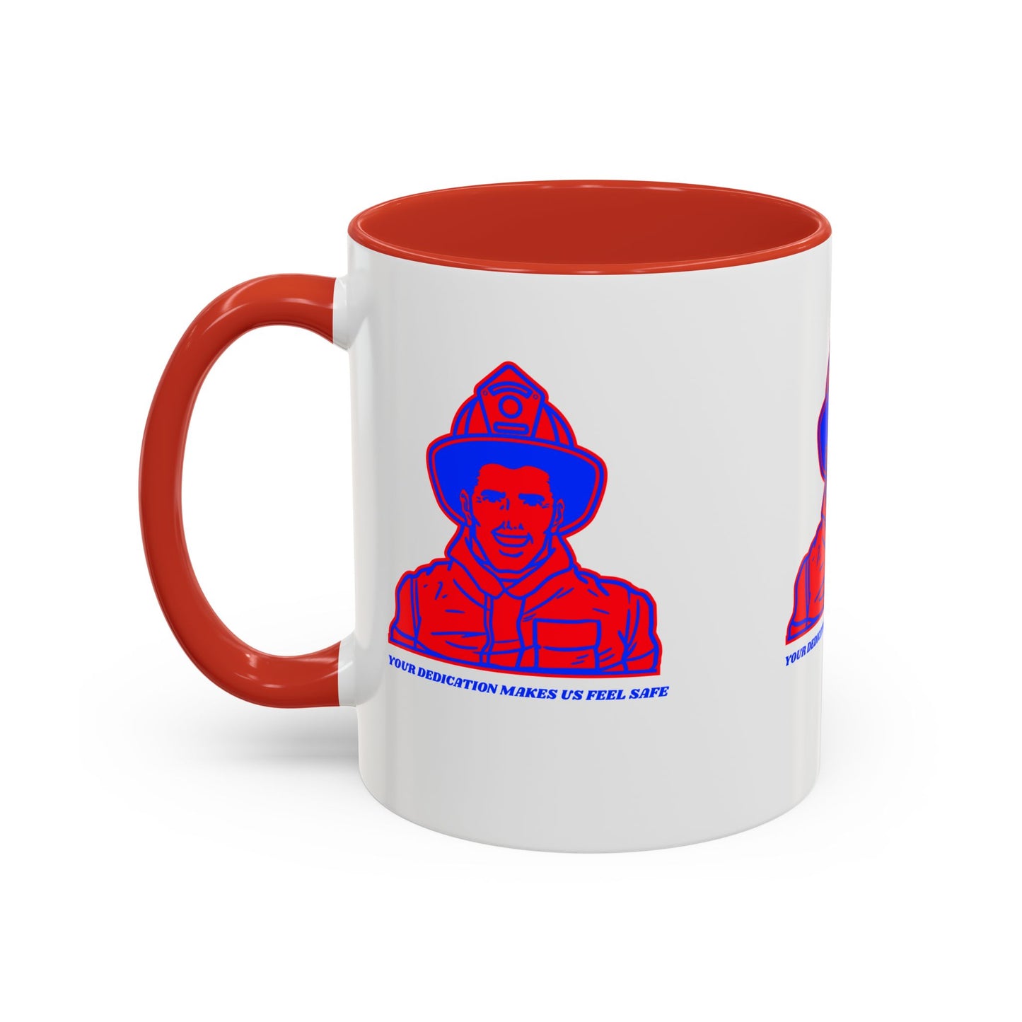 Firefighter Accent Coffee Mug – Your dedication makes us feel safe