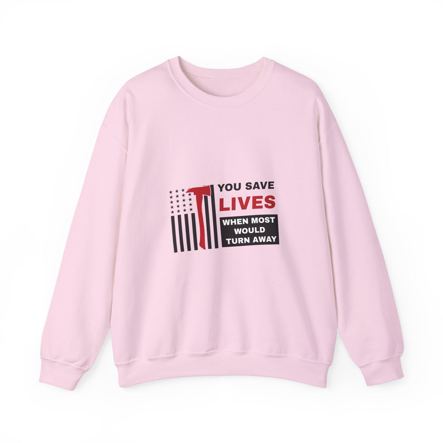 Firefighter Unisex Heavy Blend Crewneck Sweatshirt – You save lives when most would turn away