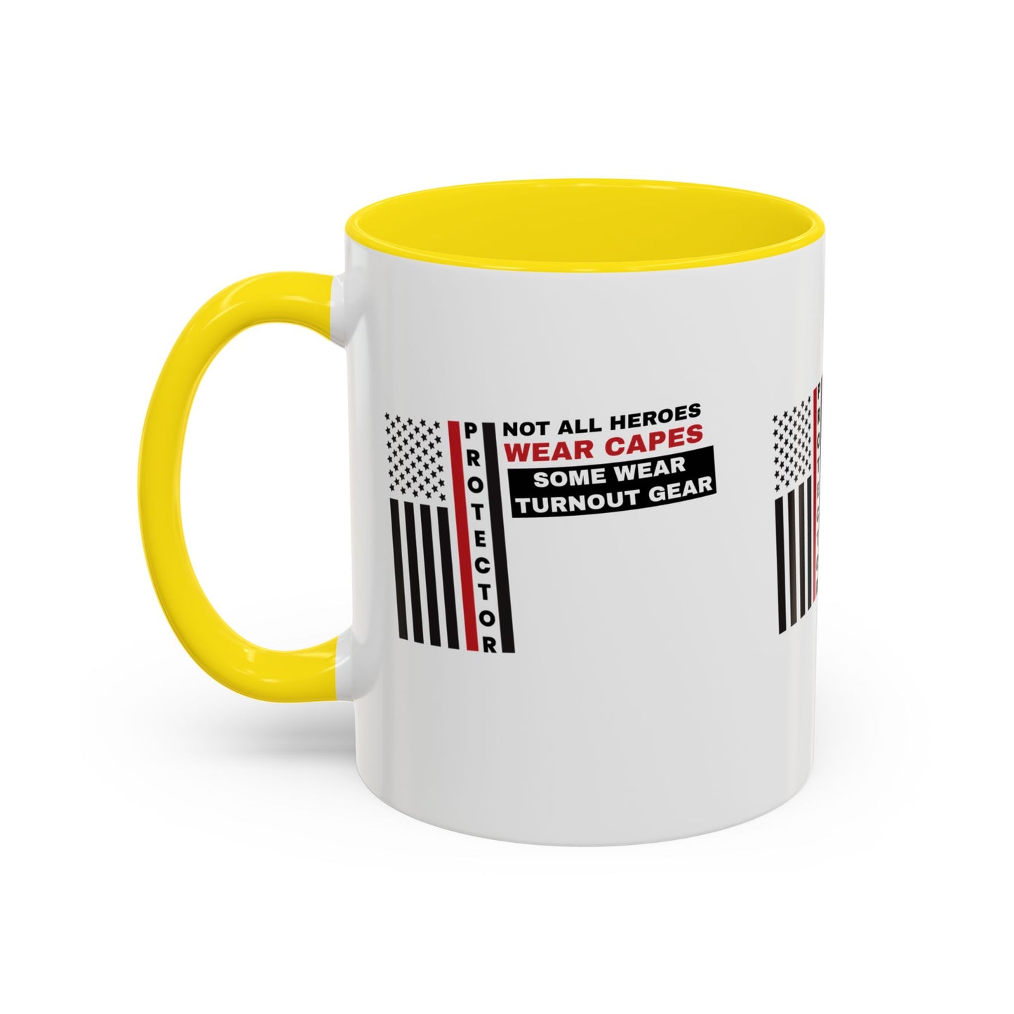 Firefighter Accent Coffee Mug – Not all heroes wear capes—some wear turnout gear