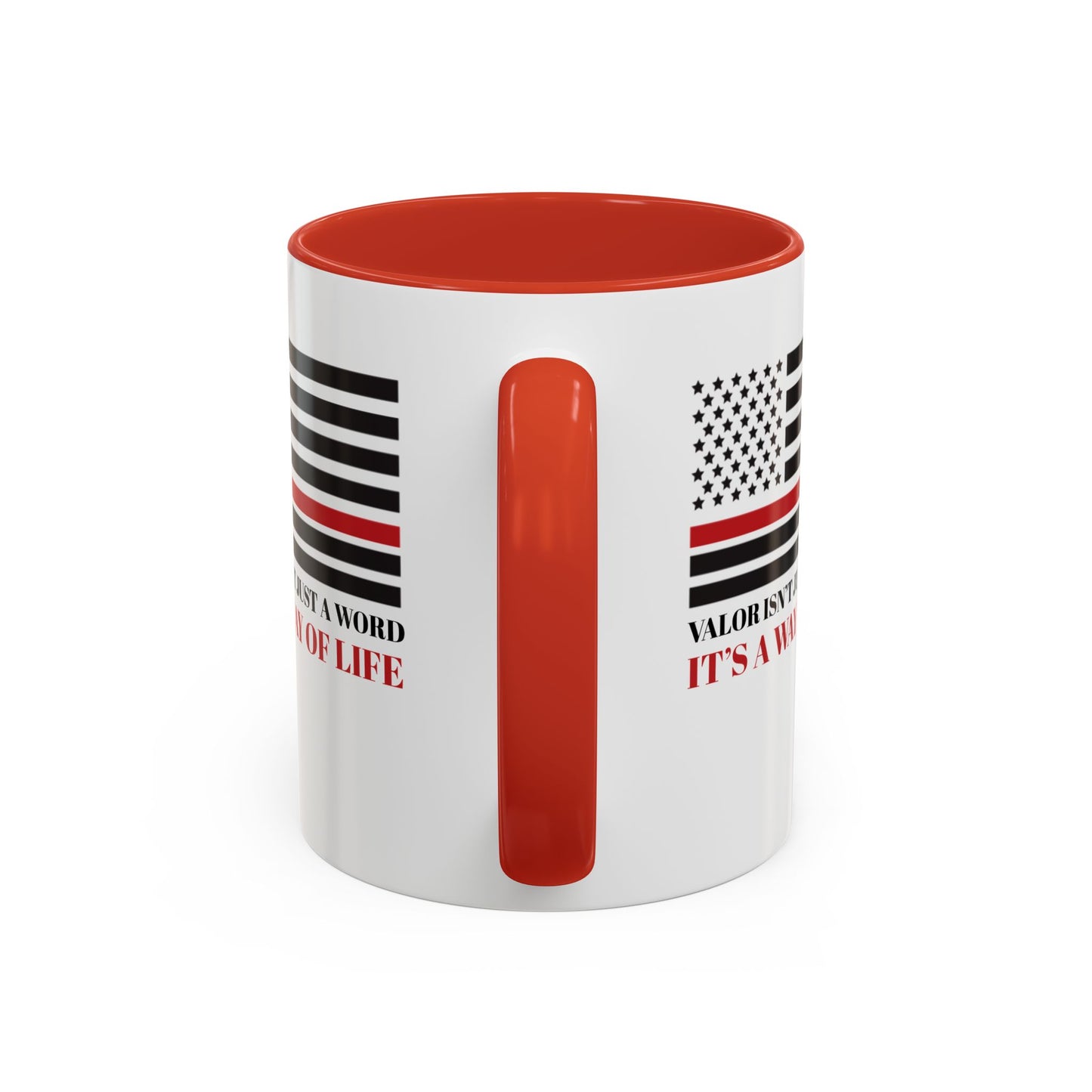 Firefighter Accent Coffee Mug – Valor isn’t just a word—it’s a way of life