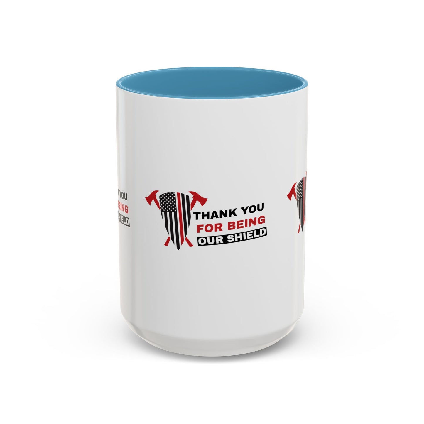 Firefighter Accent Coffee Mug – Thank you for being our shield