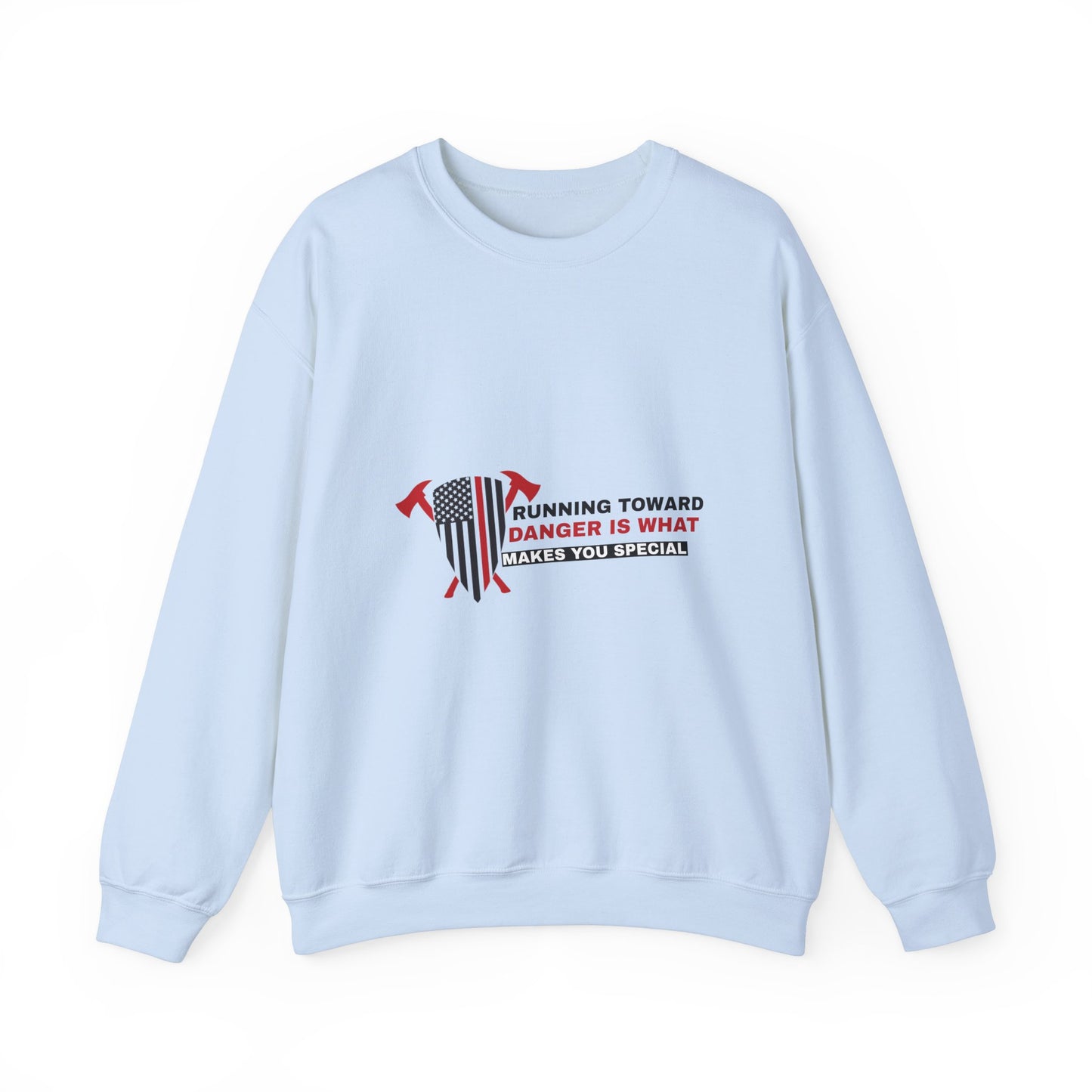 Firefighter Unisex Heavy Blend Crewneck Sweatshirt – Running toward danger is what makes you special