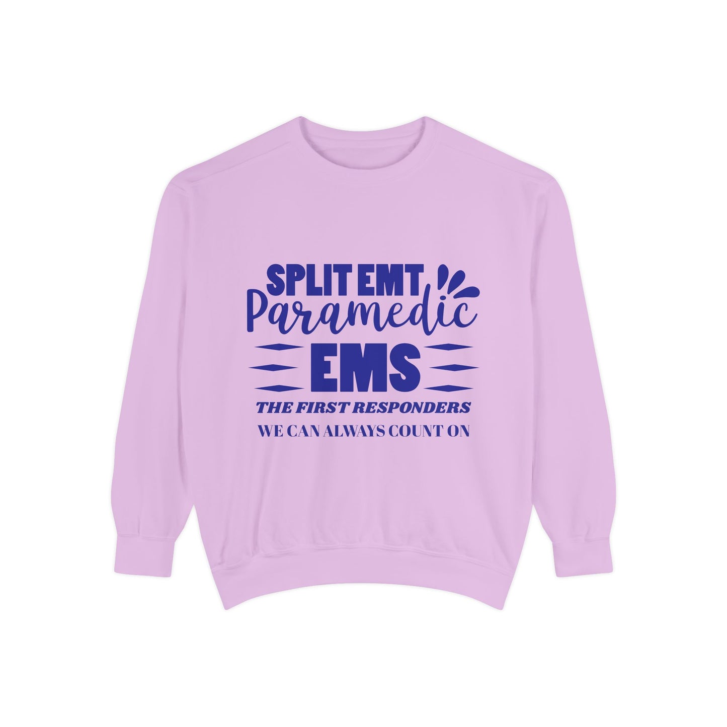 EMS Unisex Garment-Dyed Sweatshirt –EMS: the first responders we can always count on