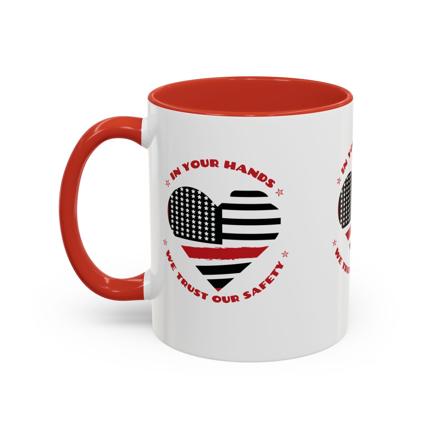 Firefighter Accent Coffee Mug – In your hands, we trust our safety