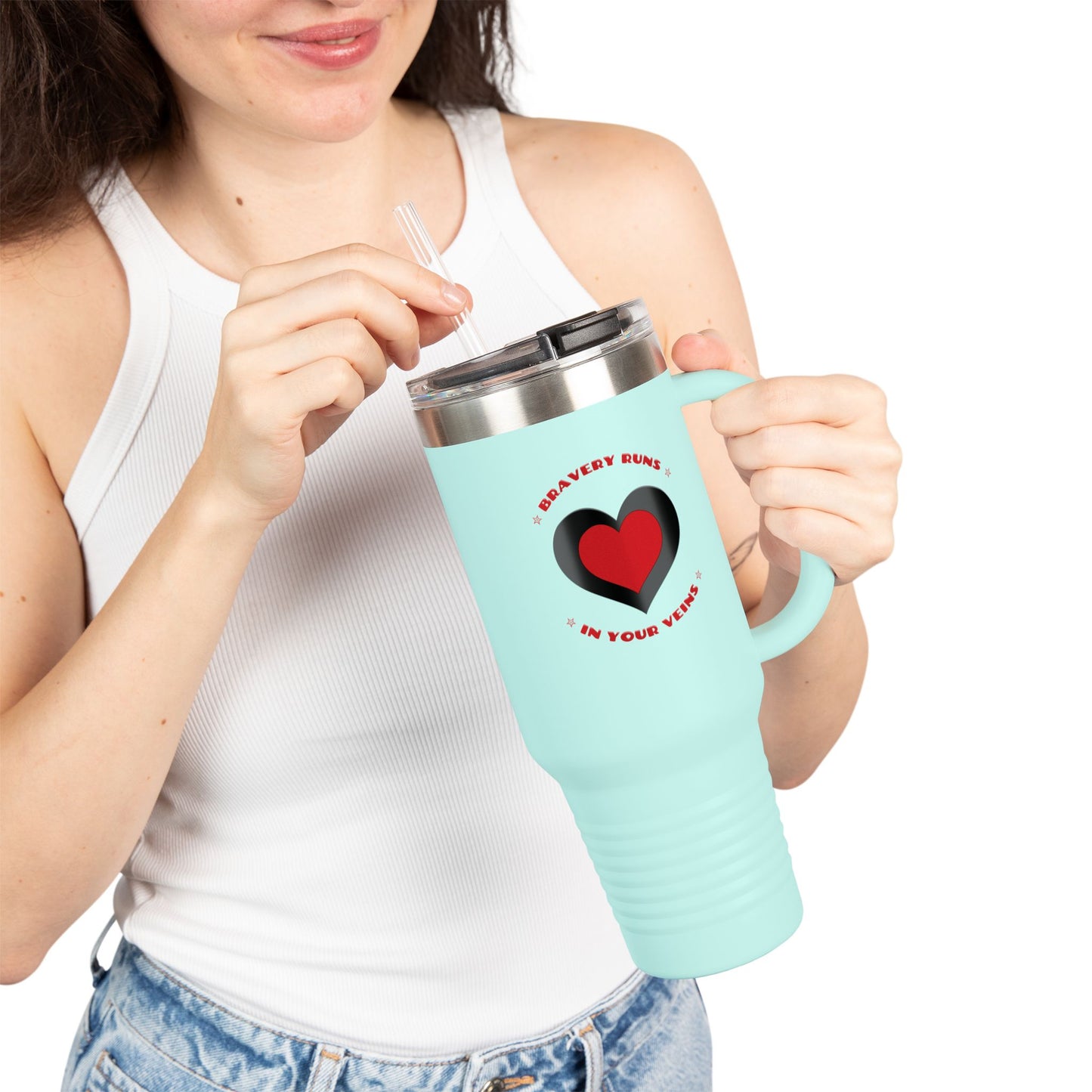Firefighter Insulated Travel Mug, 40oz – Bravery runs in your veins