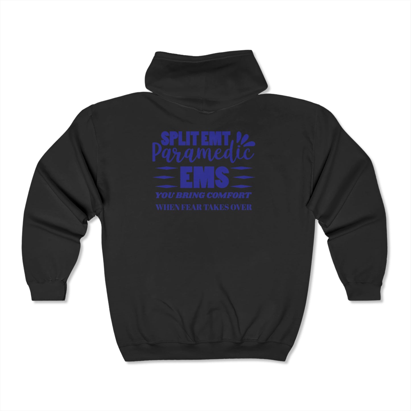 EMS Unisex Full Zip Hooded Sweatshirt – You bring comfort when fear takes over