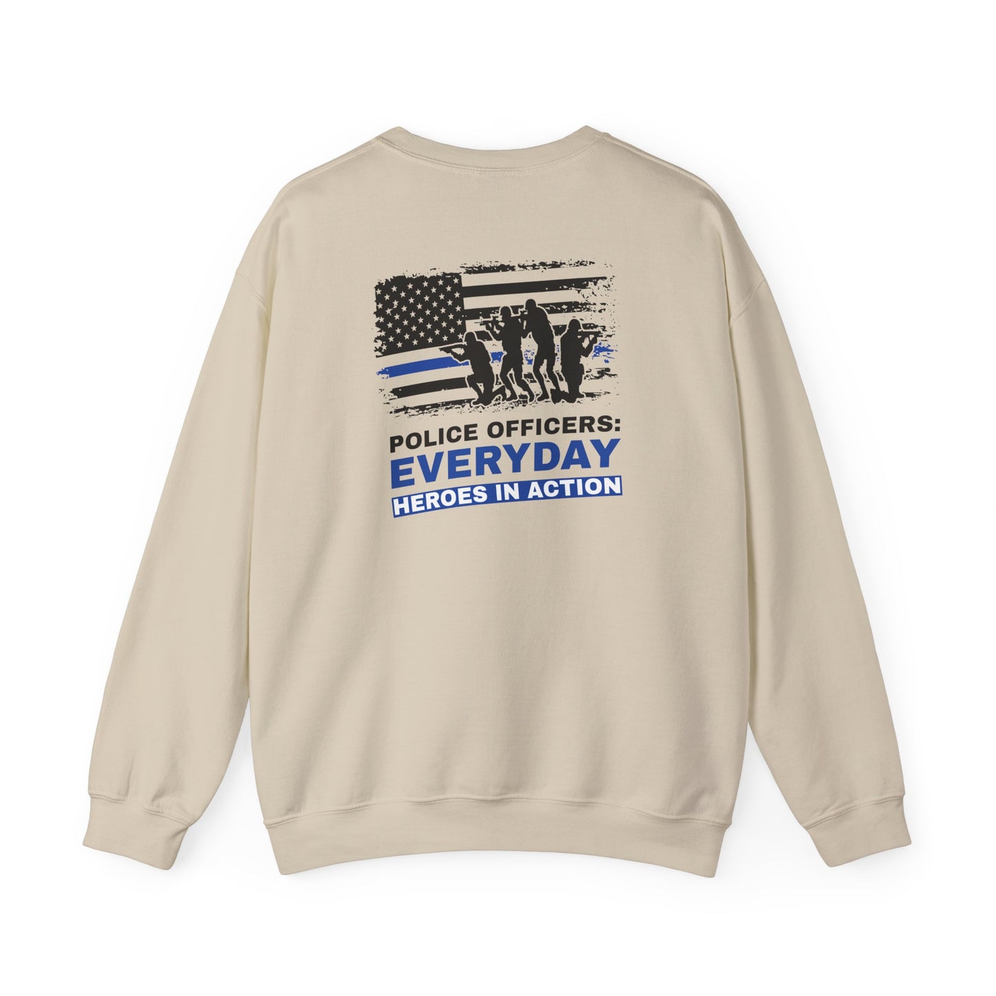 Police Unisex Heavy Blend Crewneck Sweatshirt – Police officers: everyday heroes in action