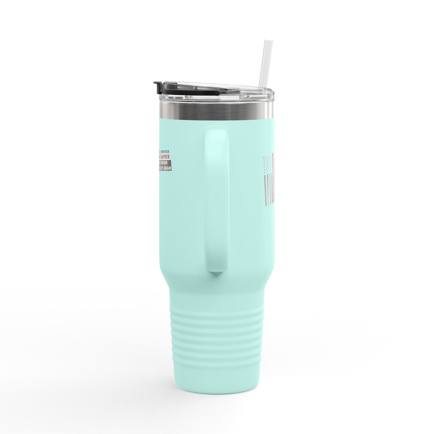 Firefighter Insulated Travel Mug, 40oz – Not all heroes wear capes—some wear turnout gear