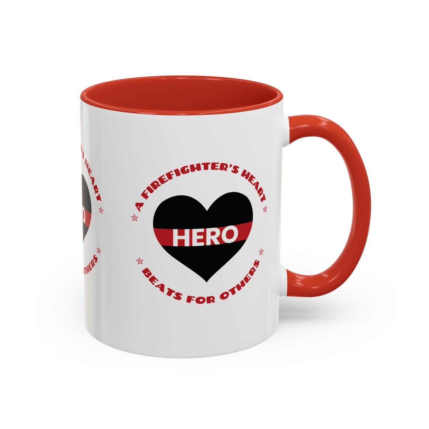 Firefighter Accent Coffee Mug – A firefighter’s heart beats for others