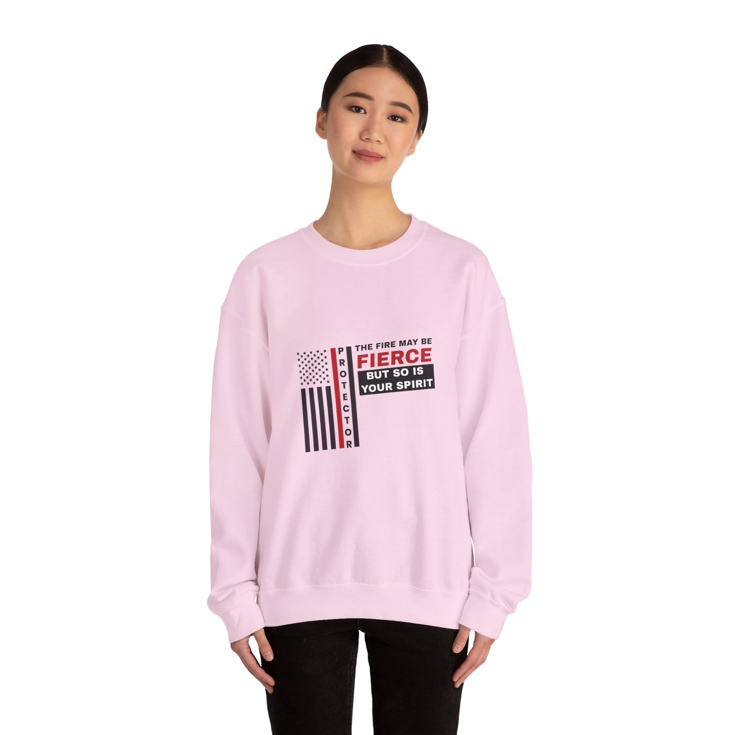 Firefighter Unisex Heavy Blend Crewneck Sweatshirt – Not all heroes wear capes—some wear turnout gear