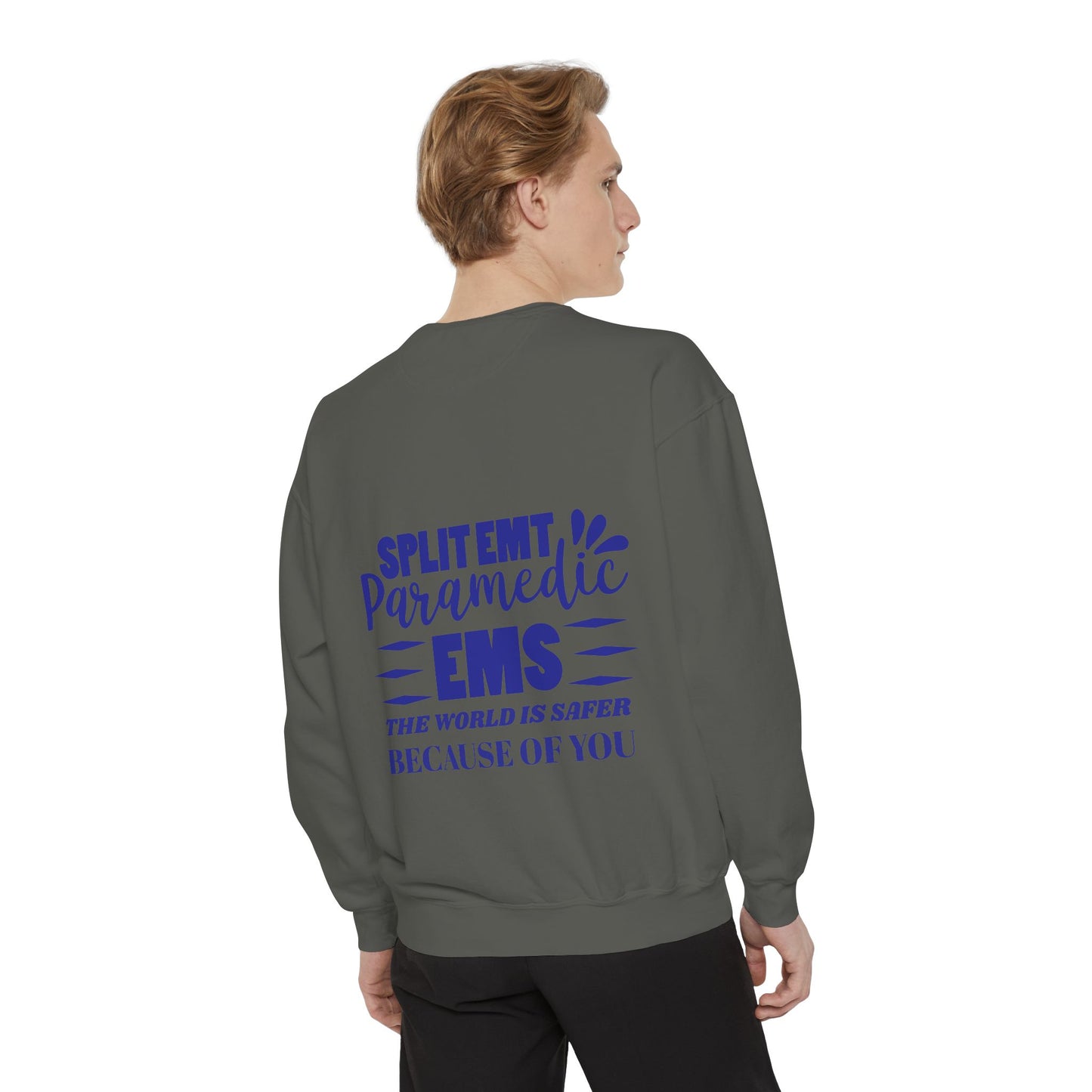 EMS Unisex Garment-Dyed Sweatshirt –The world is safer because of you