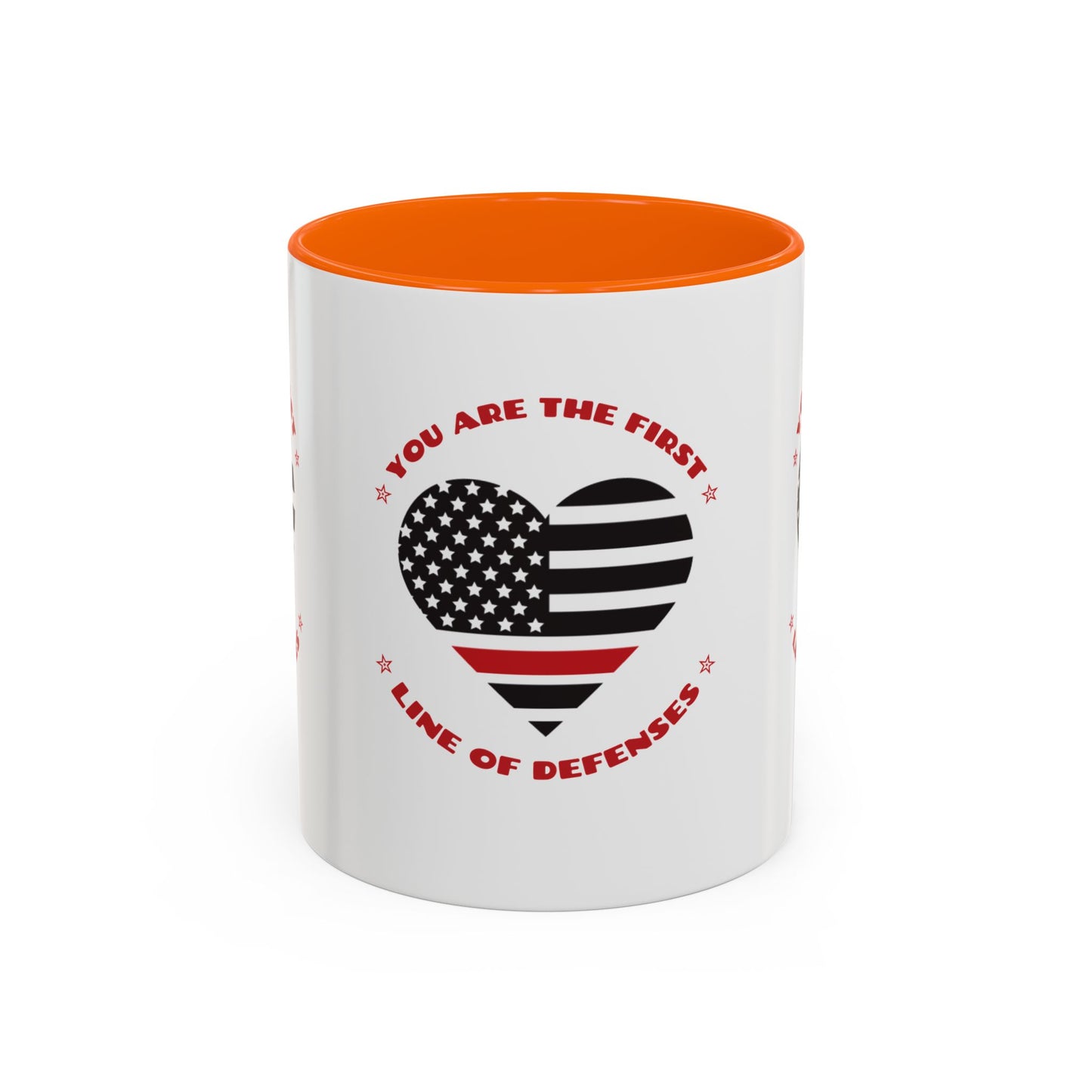 Firefighter Accent Coffee Mug – You are the first line of defenses
