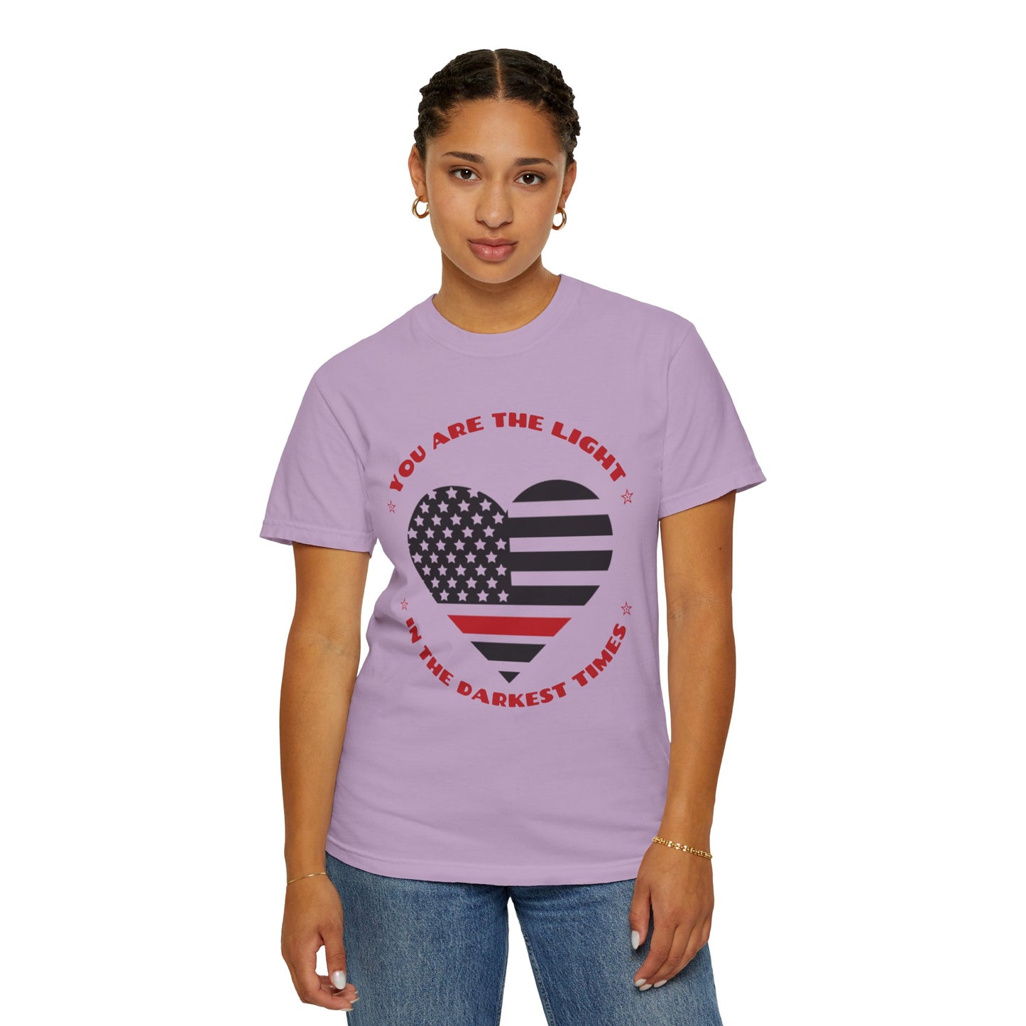 Firefighter Unisex Garment-Dyed T-Shirt – You are the light in the darkest times