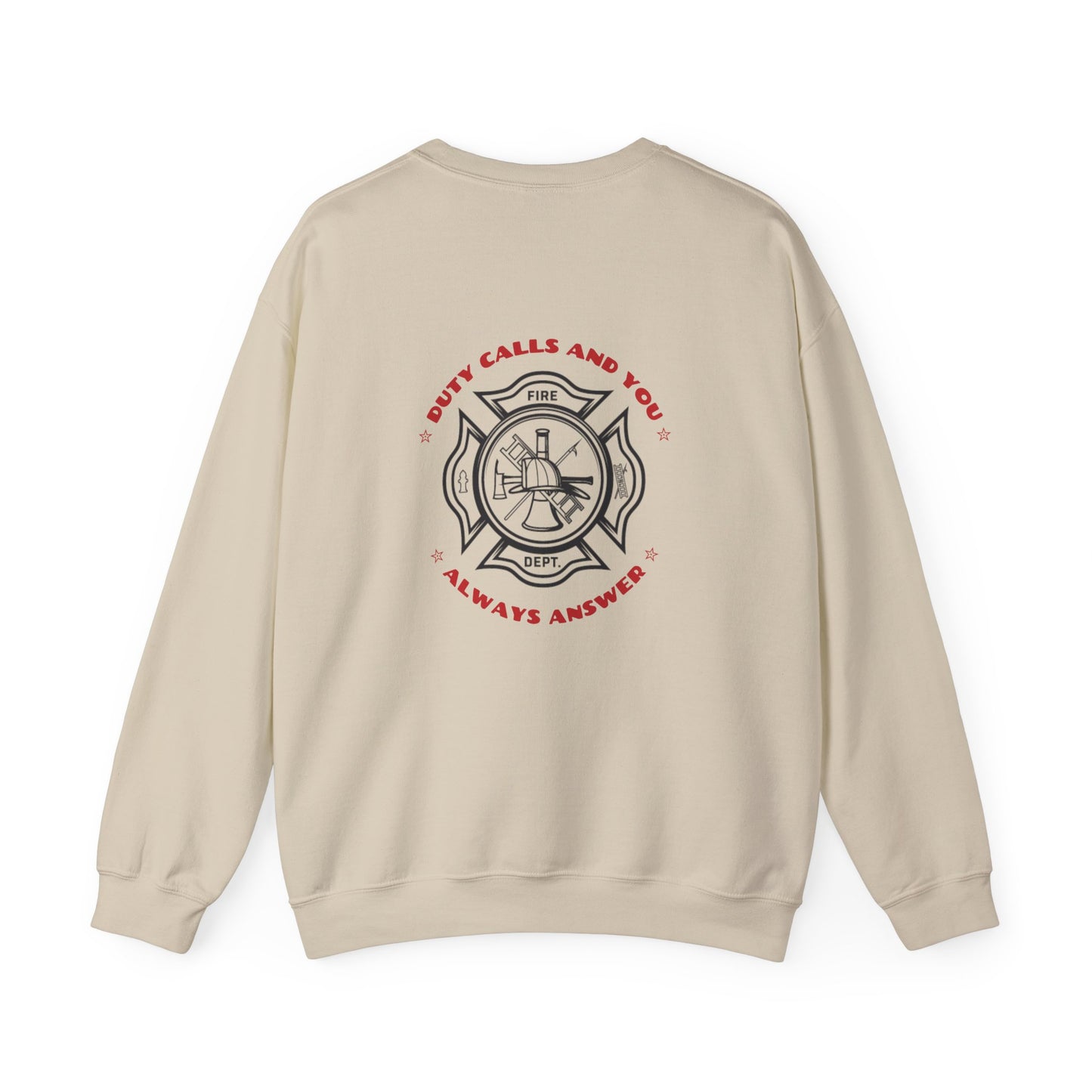 Firefighter Unisex Heavy Blend Crewneck Sweatshirt – Duty calls, and you always answer