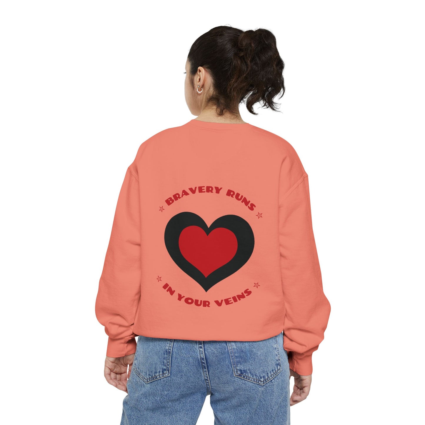 Firefighter Unisex Garment-Dyed Sweatshirt – Bravery runs in your veins