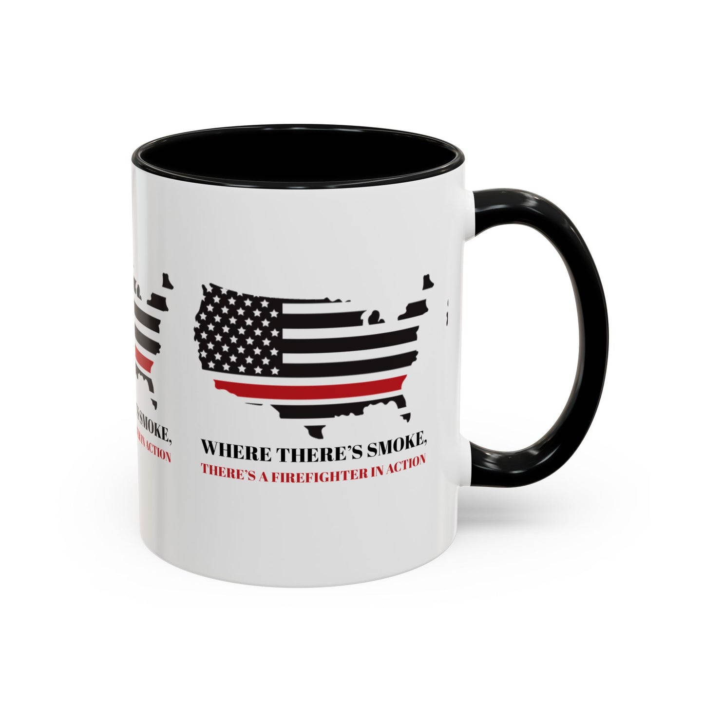 Firefighter Accent Coffee Mug – Where there’s smoke, there’s a firefighter in action