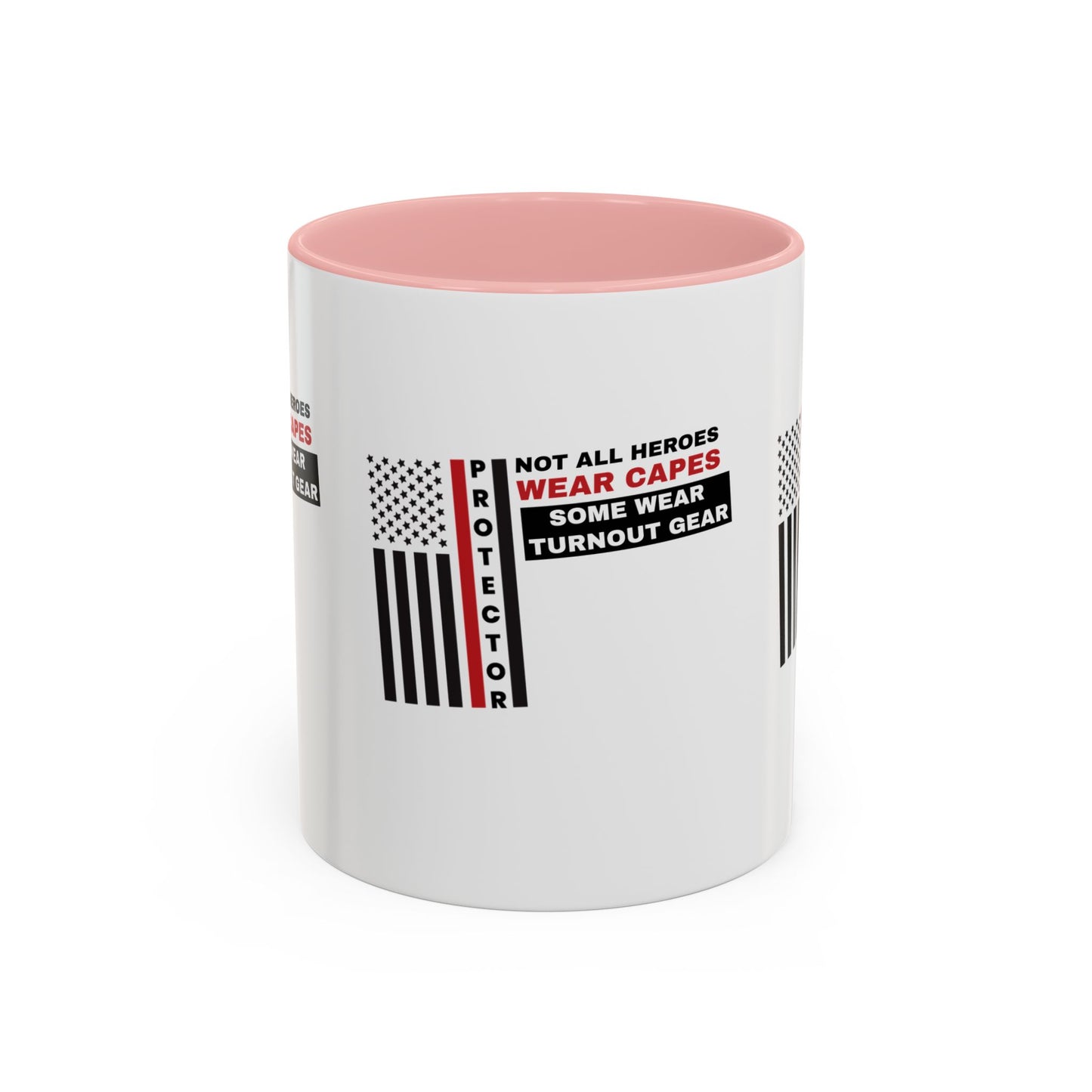 Firefighter Accent Coffee Mug – Not all heroes wear capes—some wear turnout gear