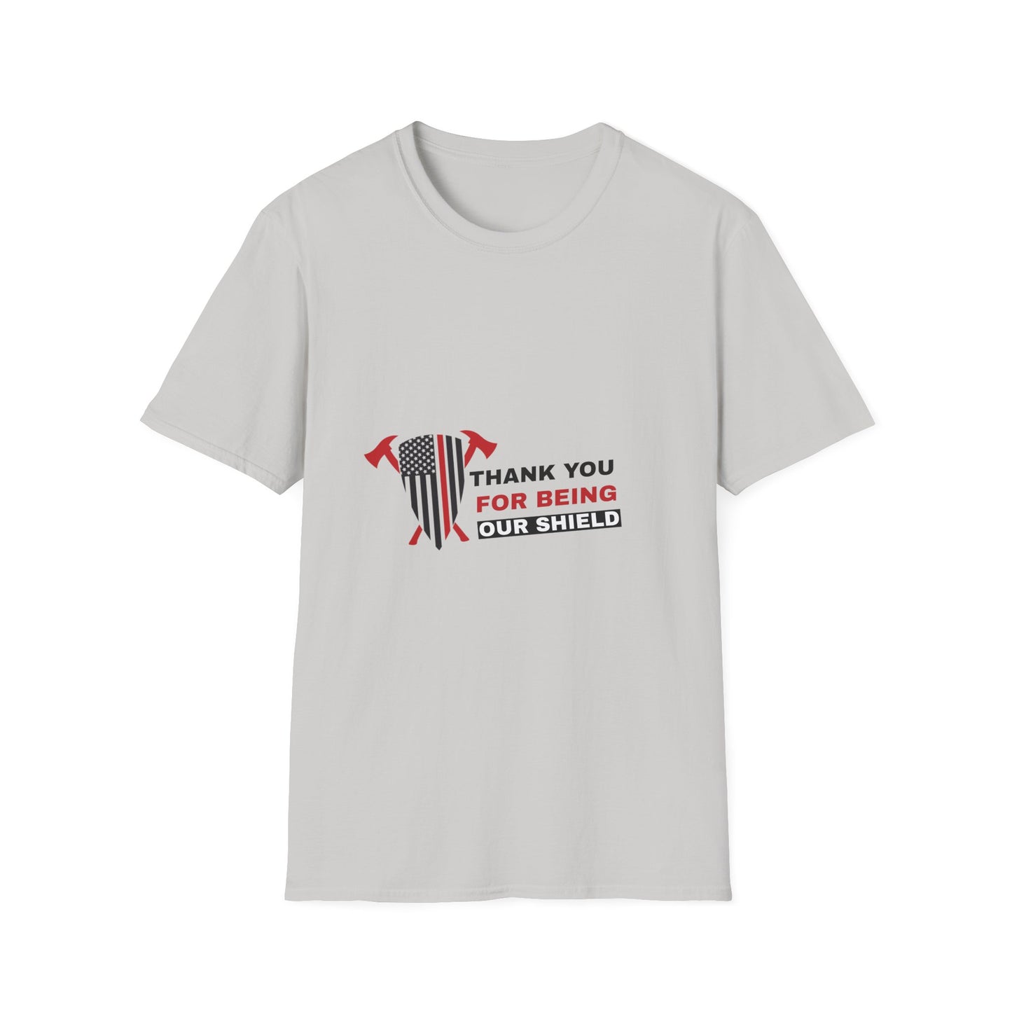 Firefighter Softstyle T-Shirt – Thank you for being our shield