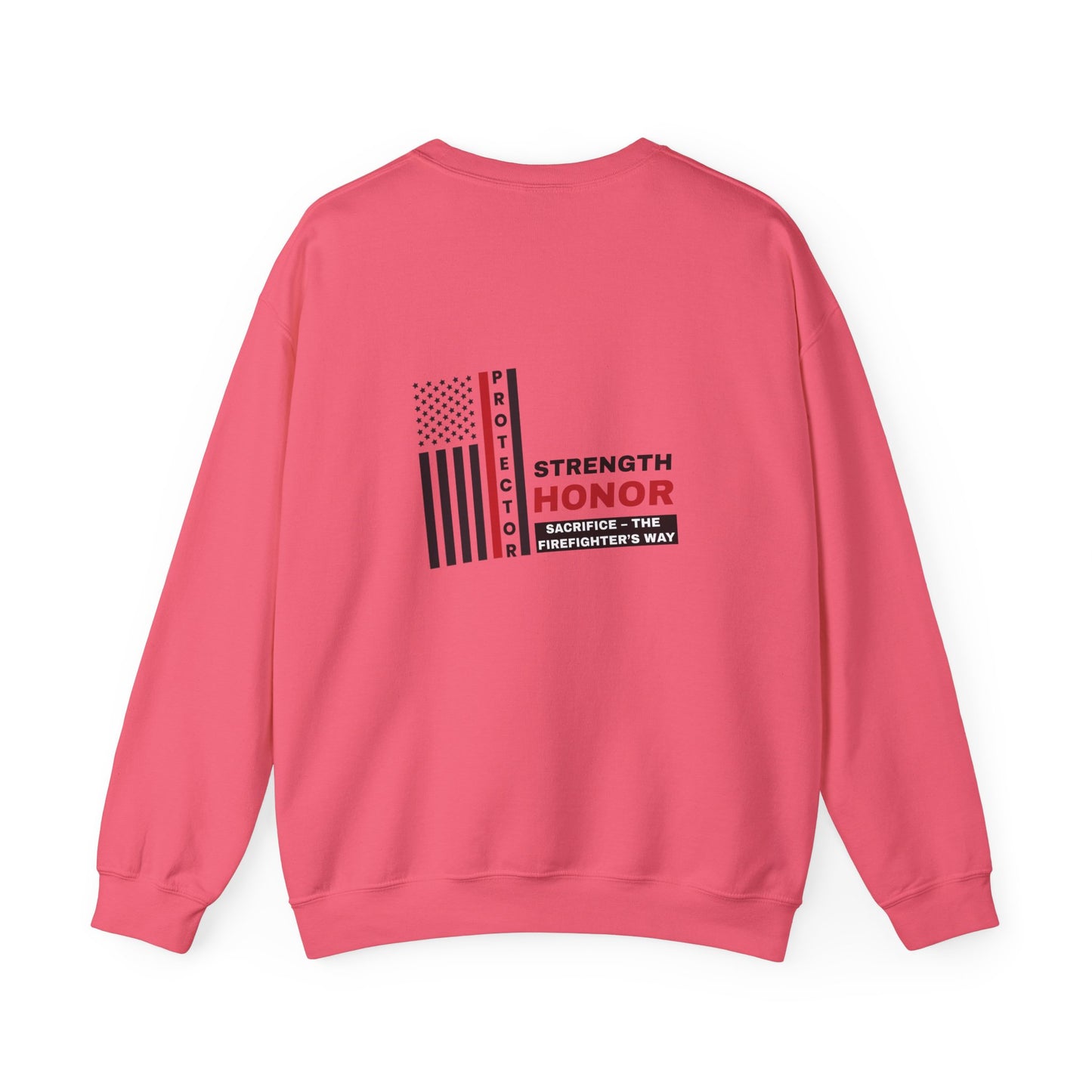 Firefighter Unisex Heavy Blend Crewneck Sweatshirt – Strength, honor, sacrifice – the firefighter’s way