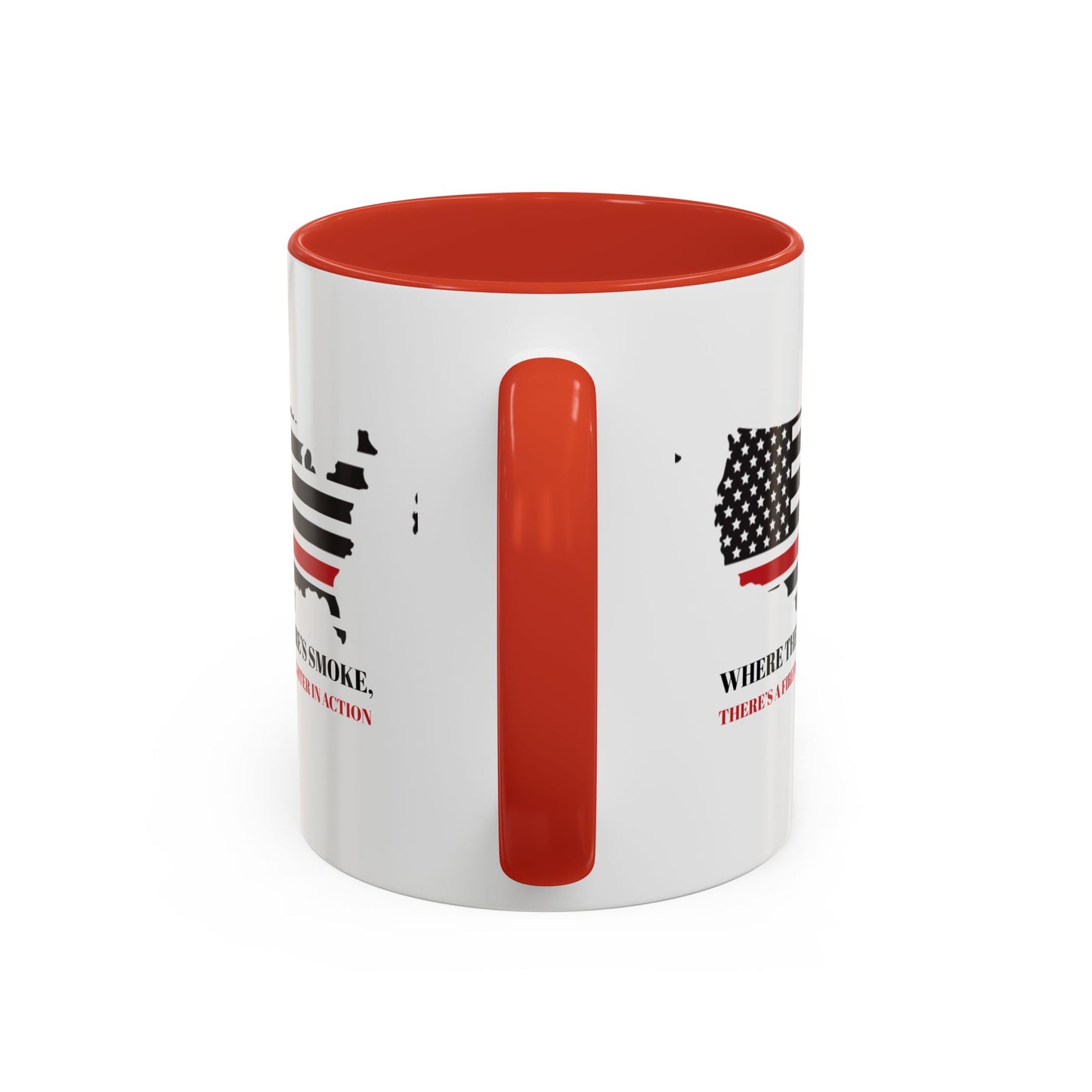 Firefighter Accent Coffee Mug – Where there’s smoke, there’s a firefighter in action
