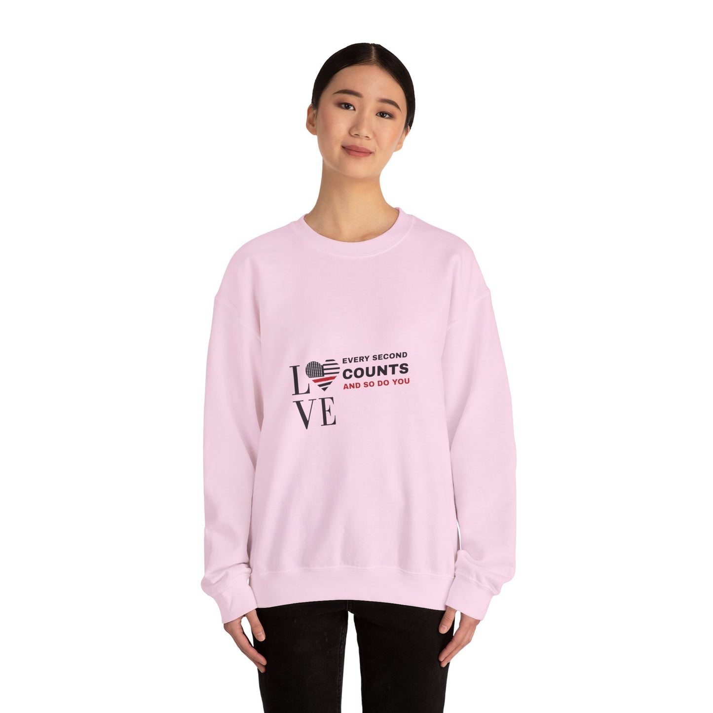 Firefighter Unisex Heavy Blend Crewneck Sweatshirt – Every second counts, and so do you