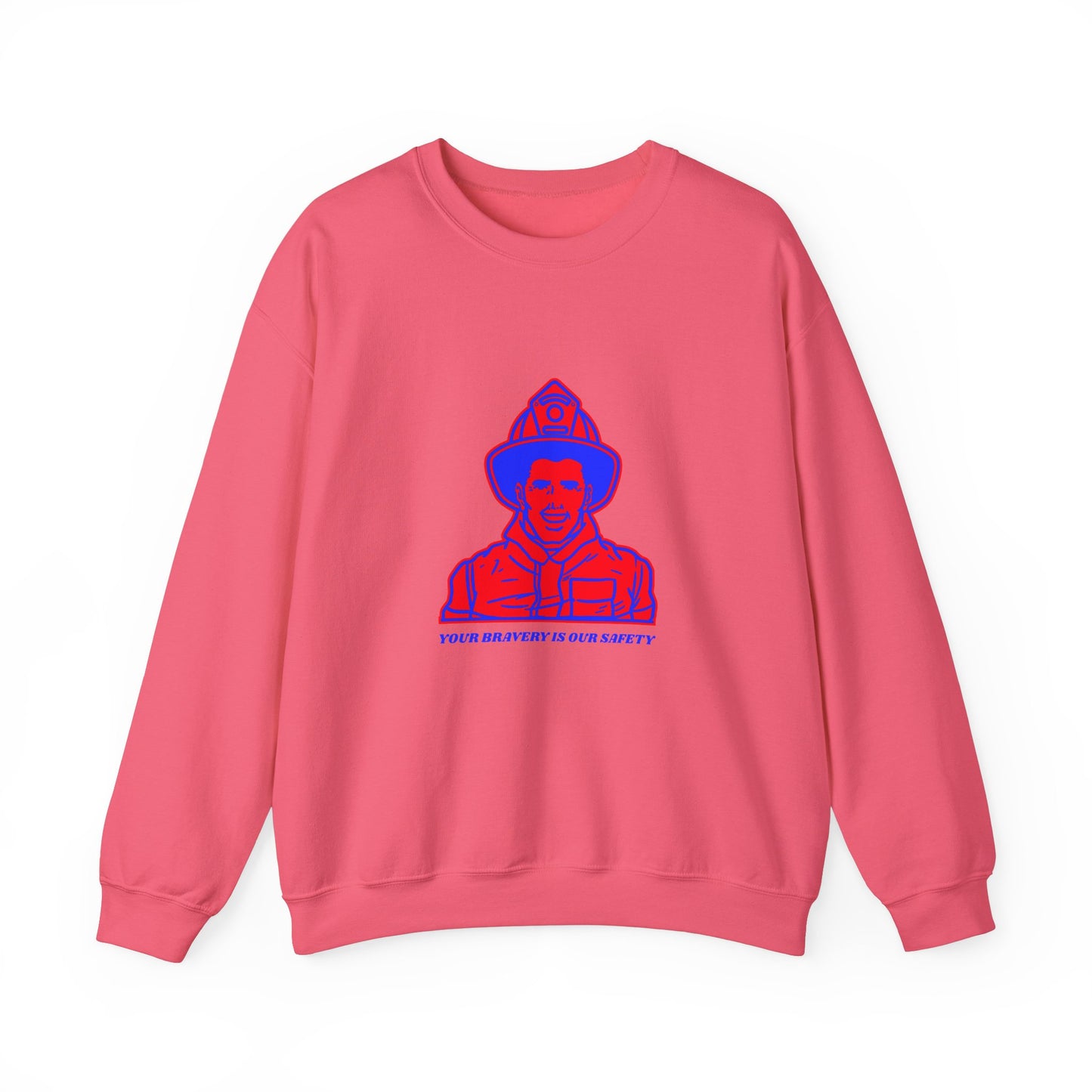 Firefighter Unisex Heavy Blend Crewneck Sweatshirt – Your bravery is our safety