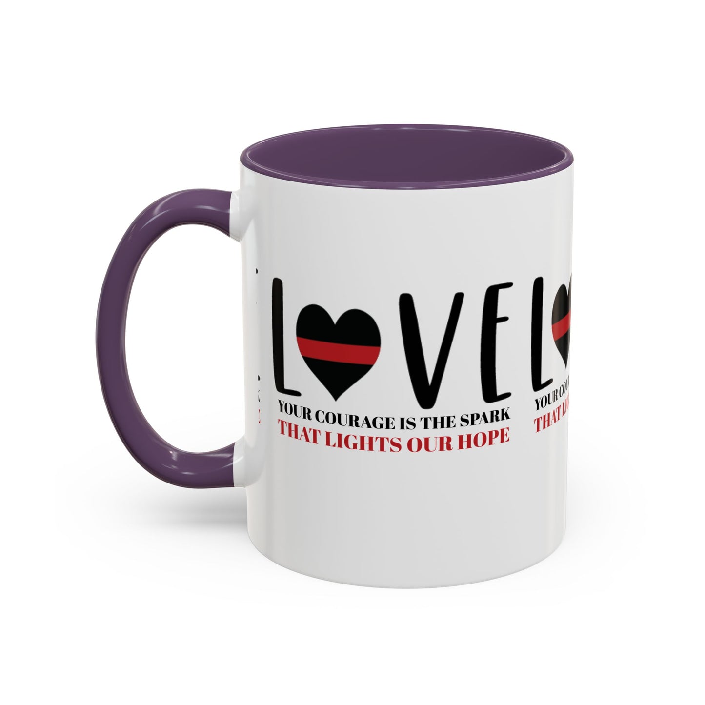 Firefighter Accent Coffee Mug – Your courage is the spark that lights our hope