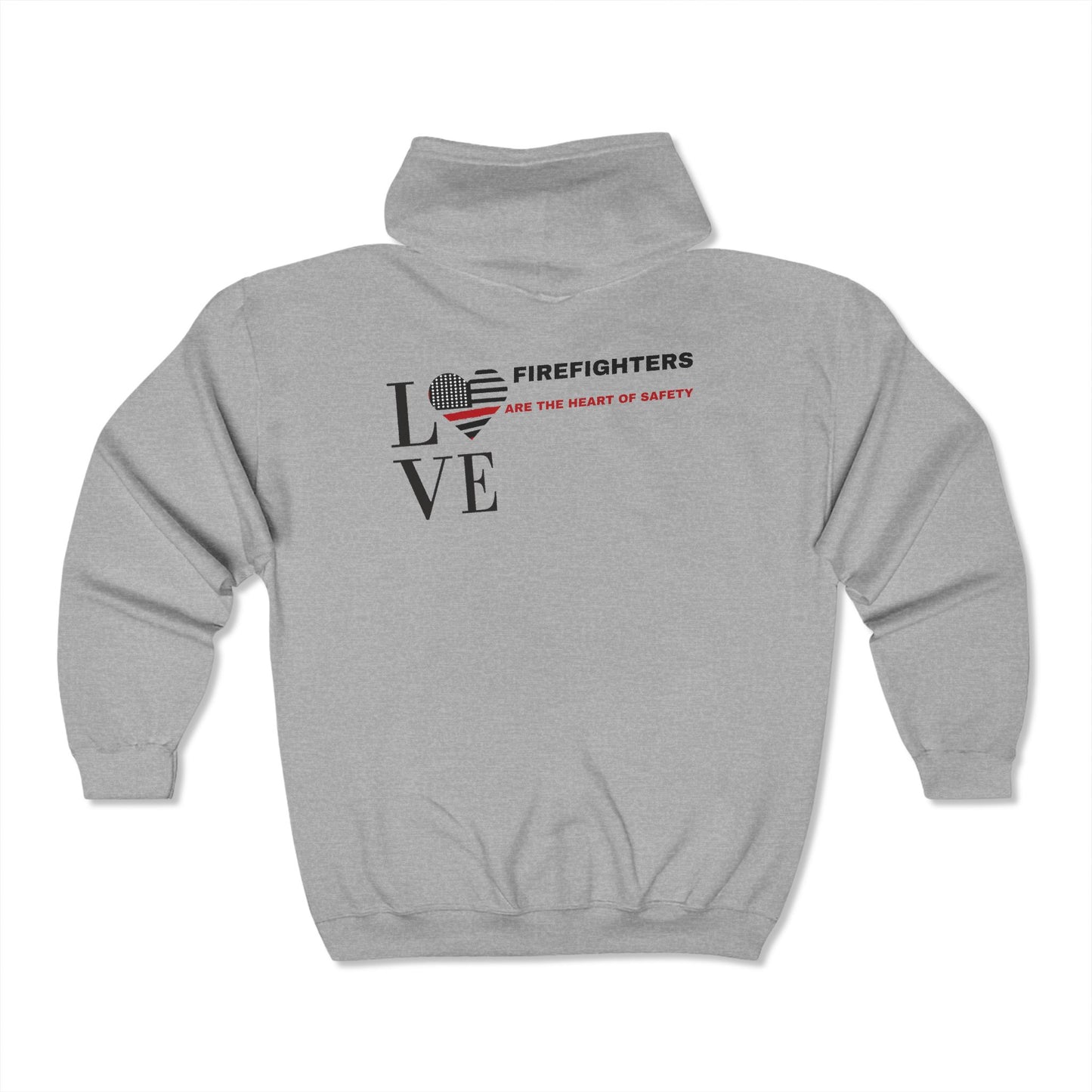 Firefighter Unisex Full Zip Hooded Sweatshirt – Firefighters are the heart of safety