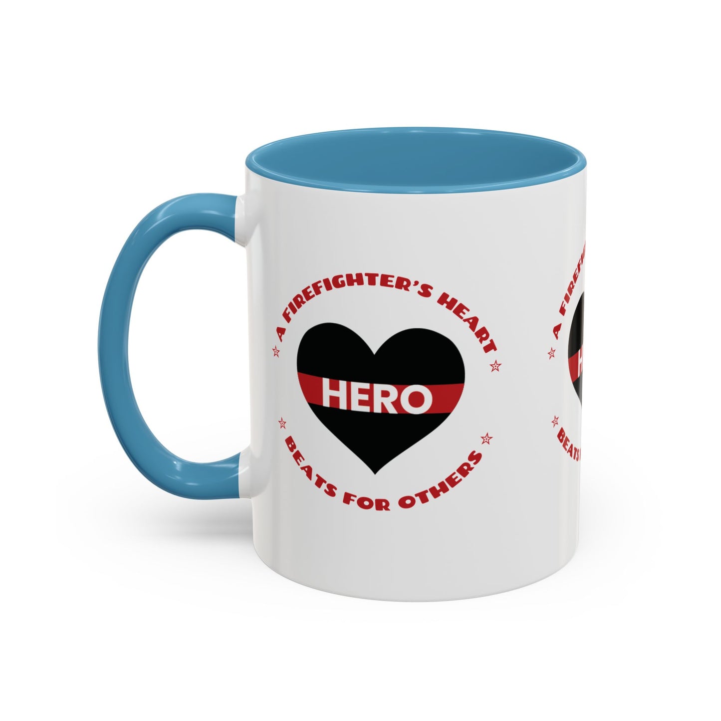 Firefighter Accent Coffee Mug – A firefighter’s heart beats for others