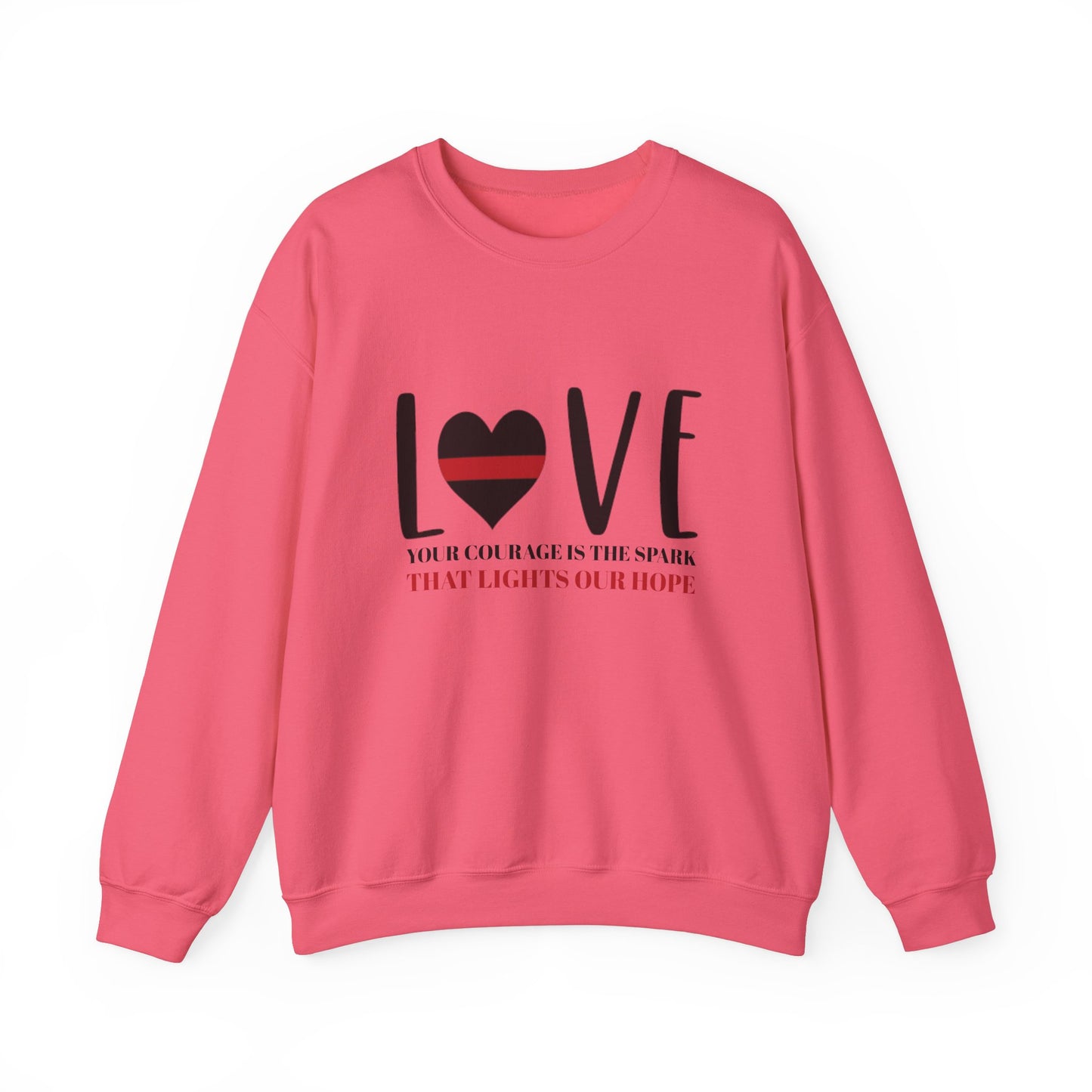 Firefighter Unisex Heavy Blend Crewneck Sweatshirt – Your courage is the spark that lights our hope