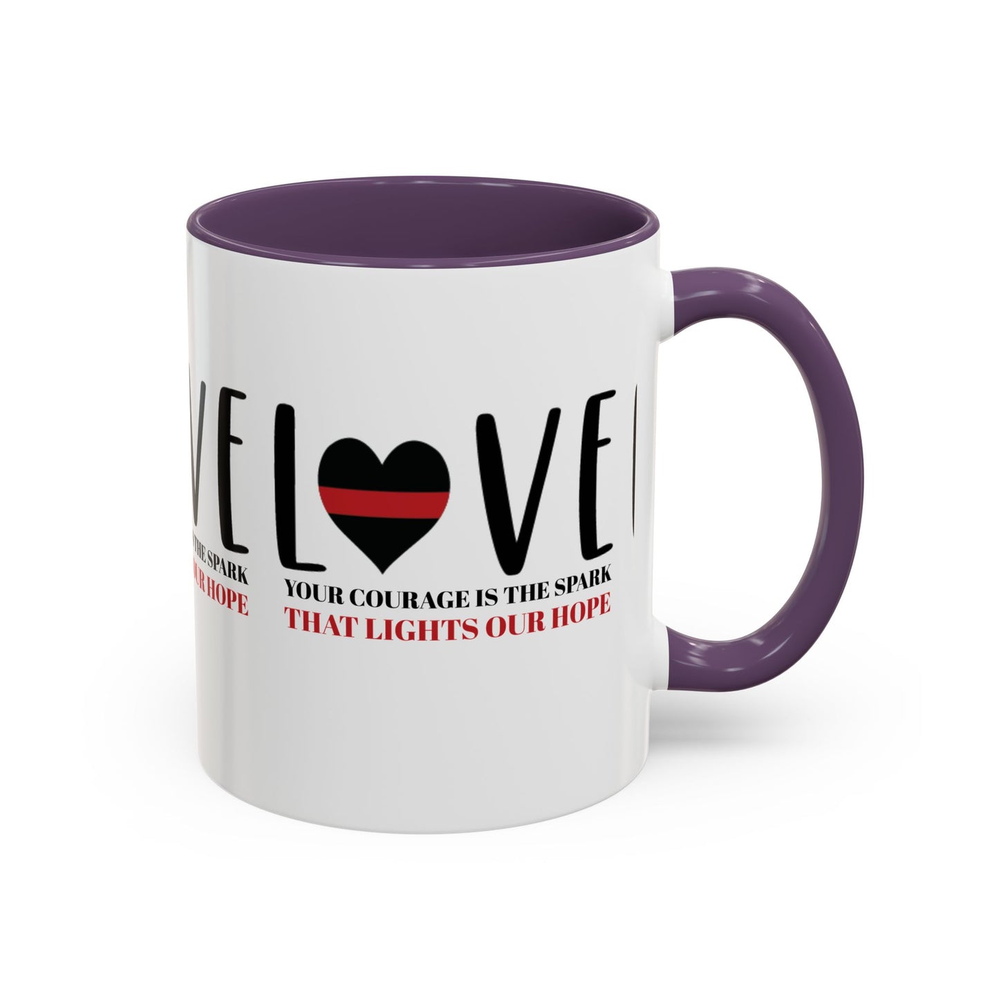 Firefighter Accent Coffee Mug – Your courage is the spark that lights our hope