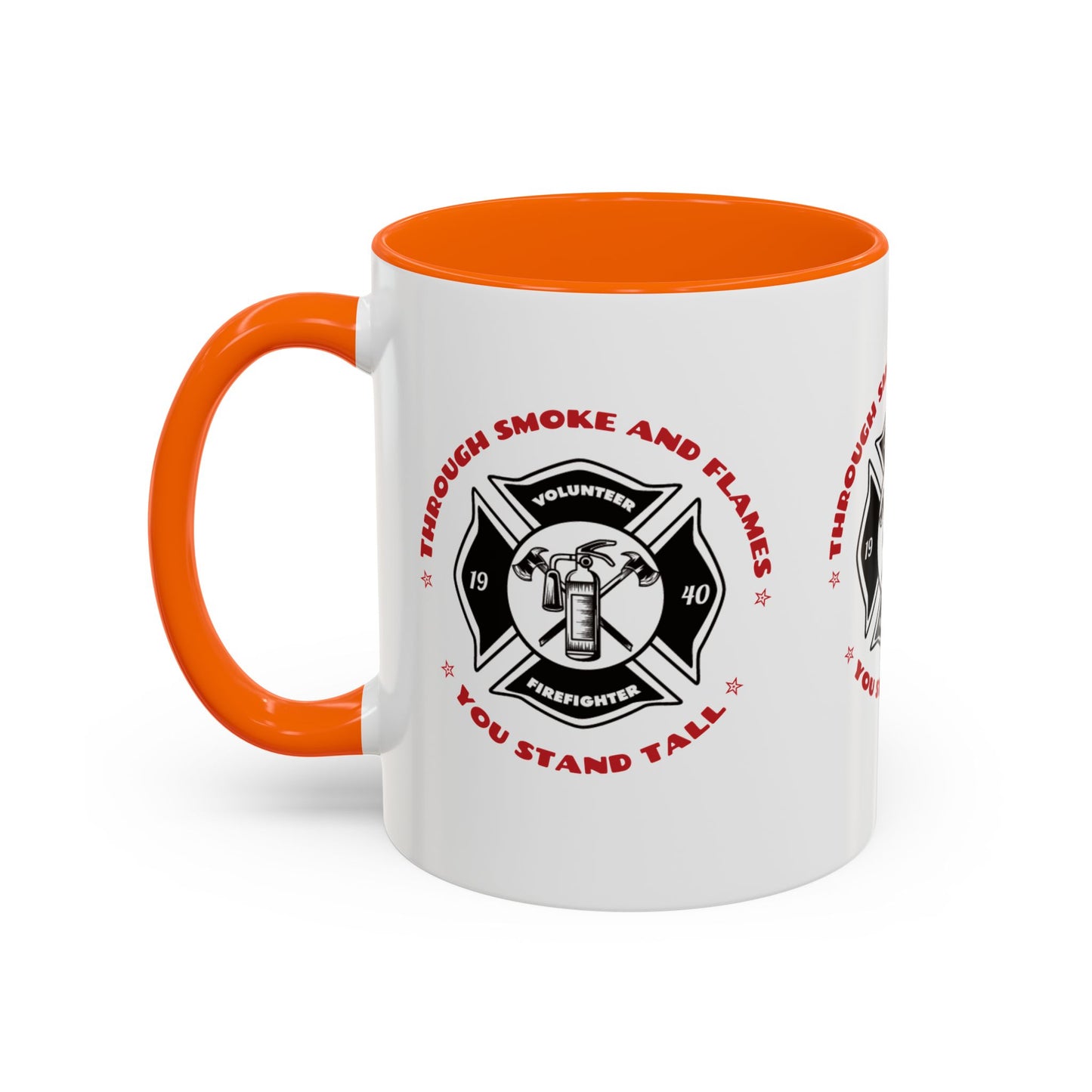 Firefighter Accent Coffee Mug – Through smoke and flames, you stand tall